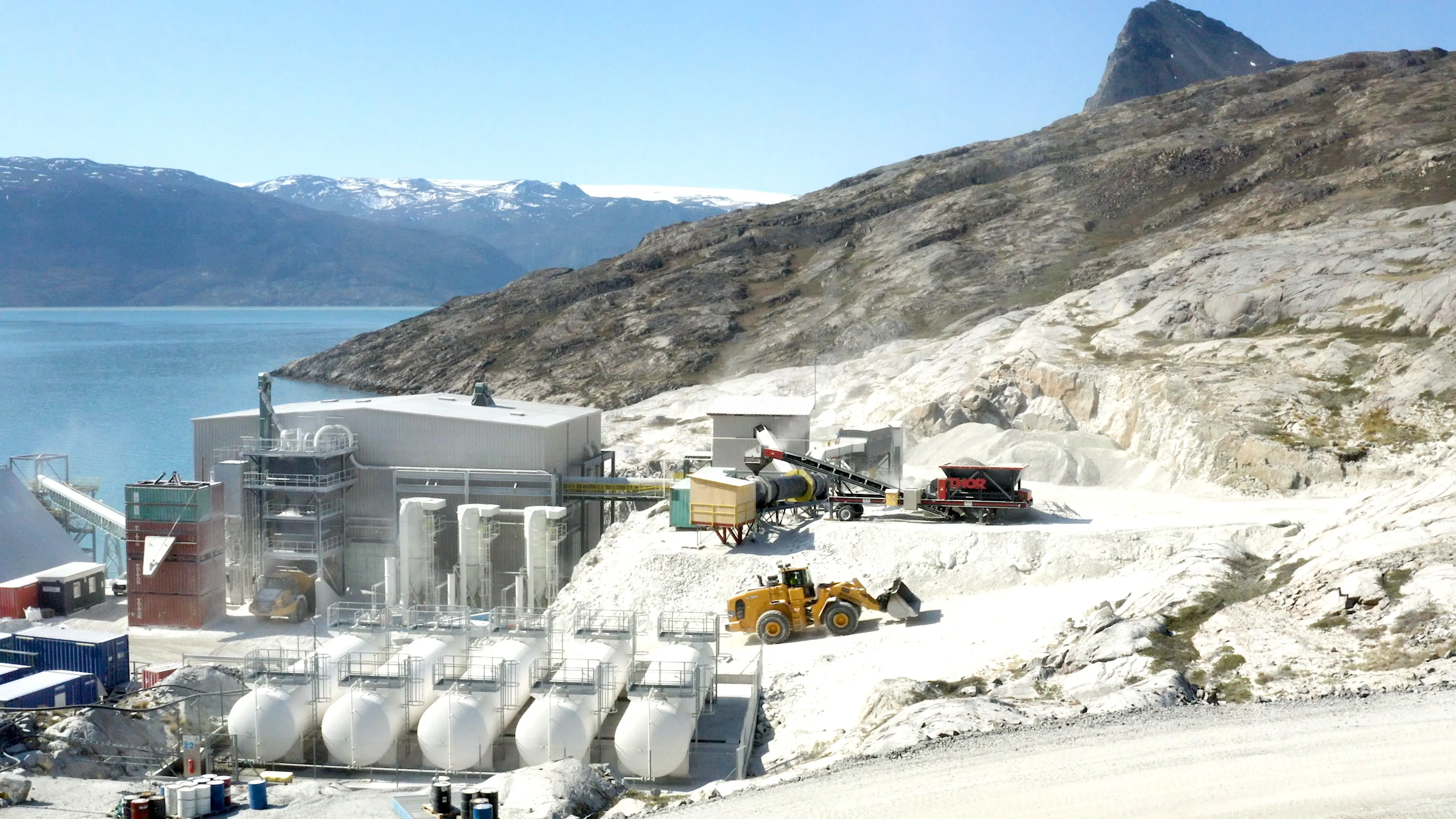 Infrastructure at Lumina's Greenland mine.