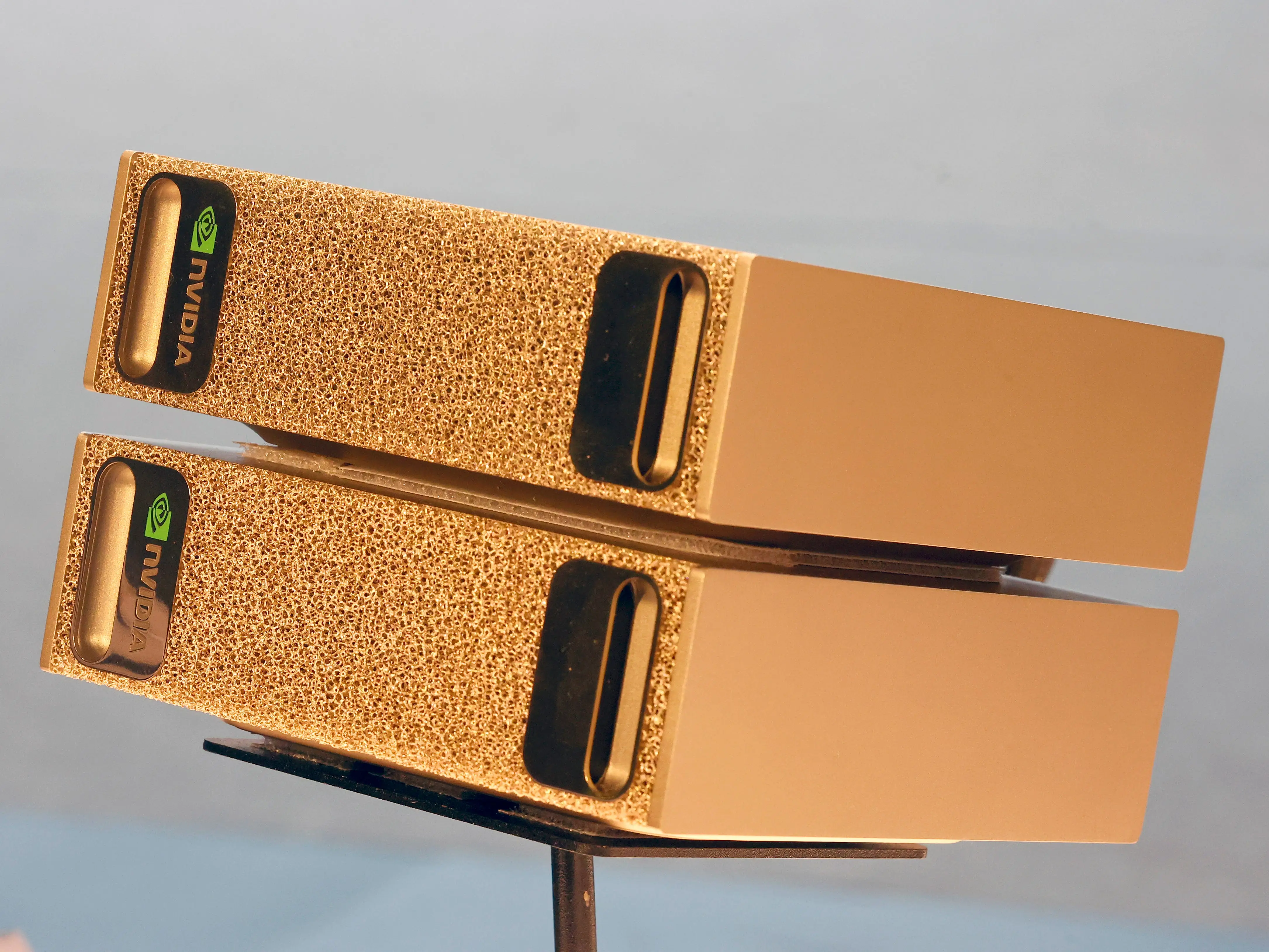 A founder's edition of the DGX Spark on display at a Paris tech show last June.