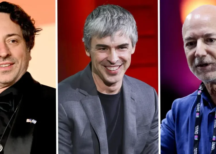 Larry Page, Jeff Bezos, and Sergey Brin are close to joining the $300 billion club as tech fortunes soar