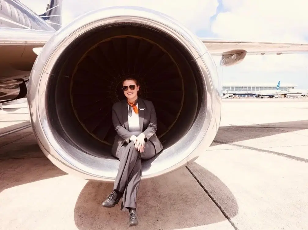Private jet flight attendant Kelley Lokensgard.