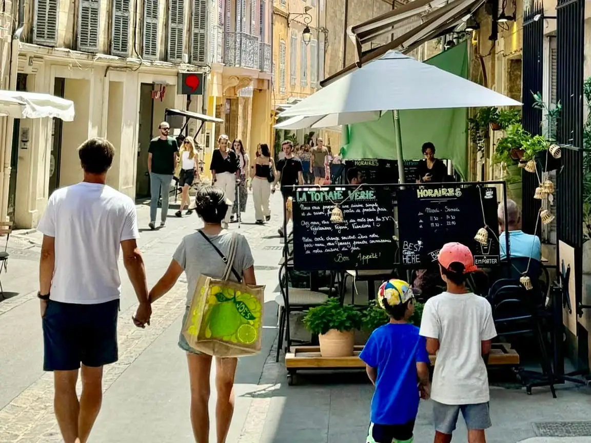 Lin Koh and her family in France.