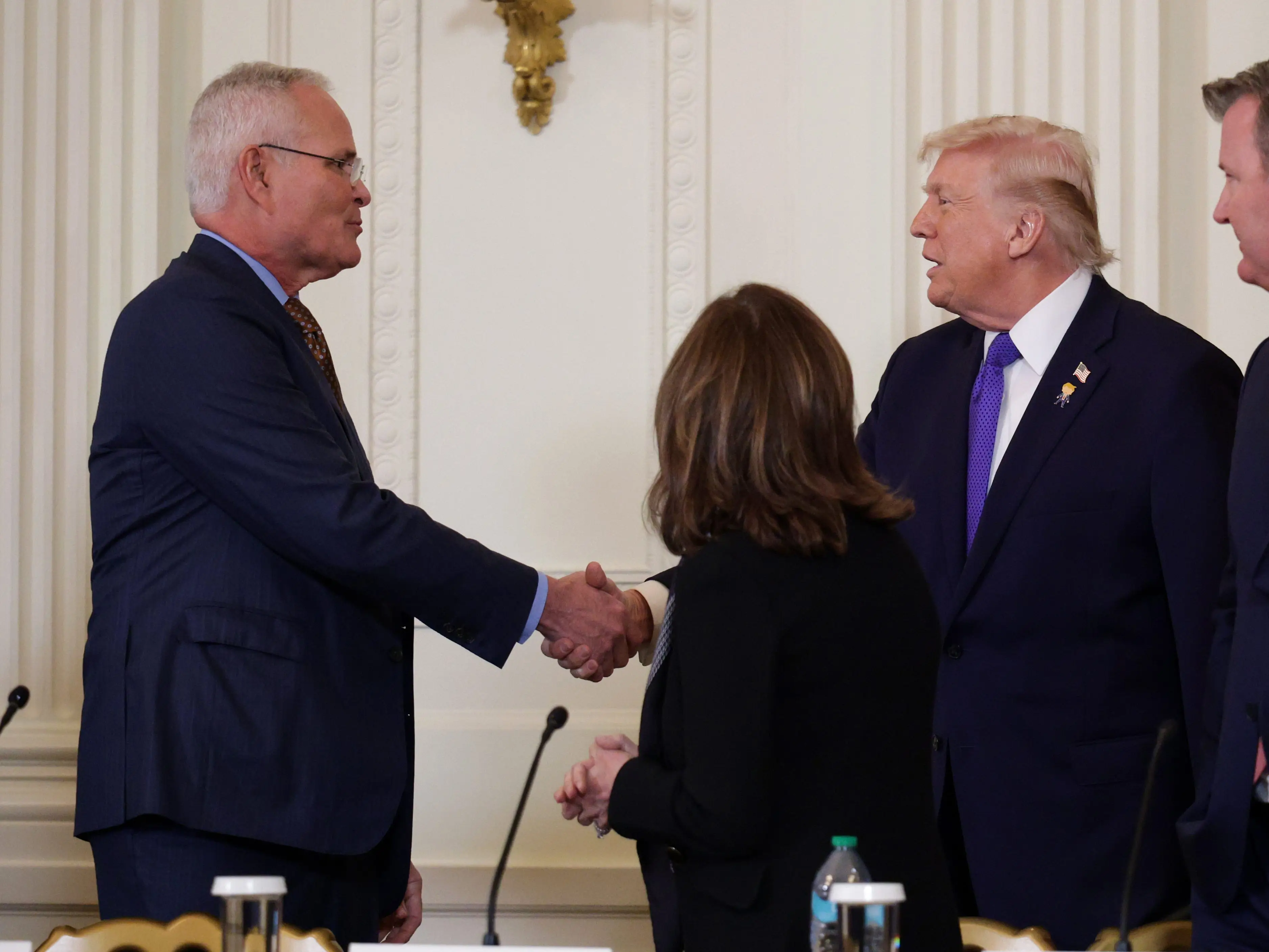 ExxonMobil CEO Darren Woods meeting with Trump.