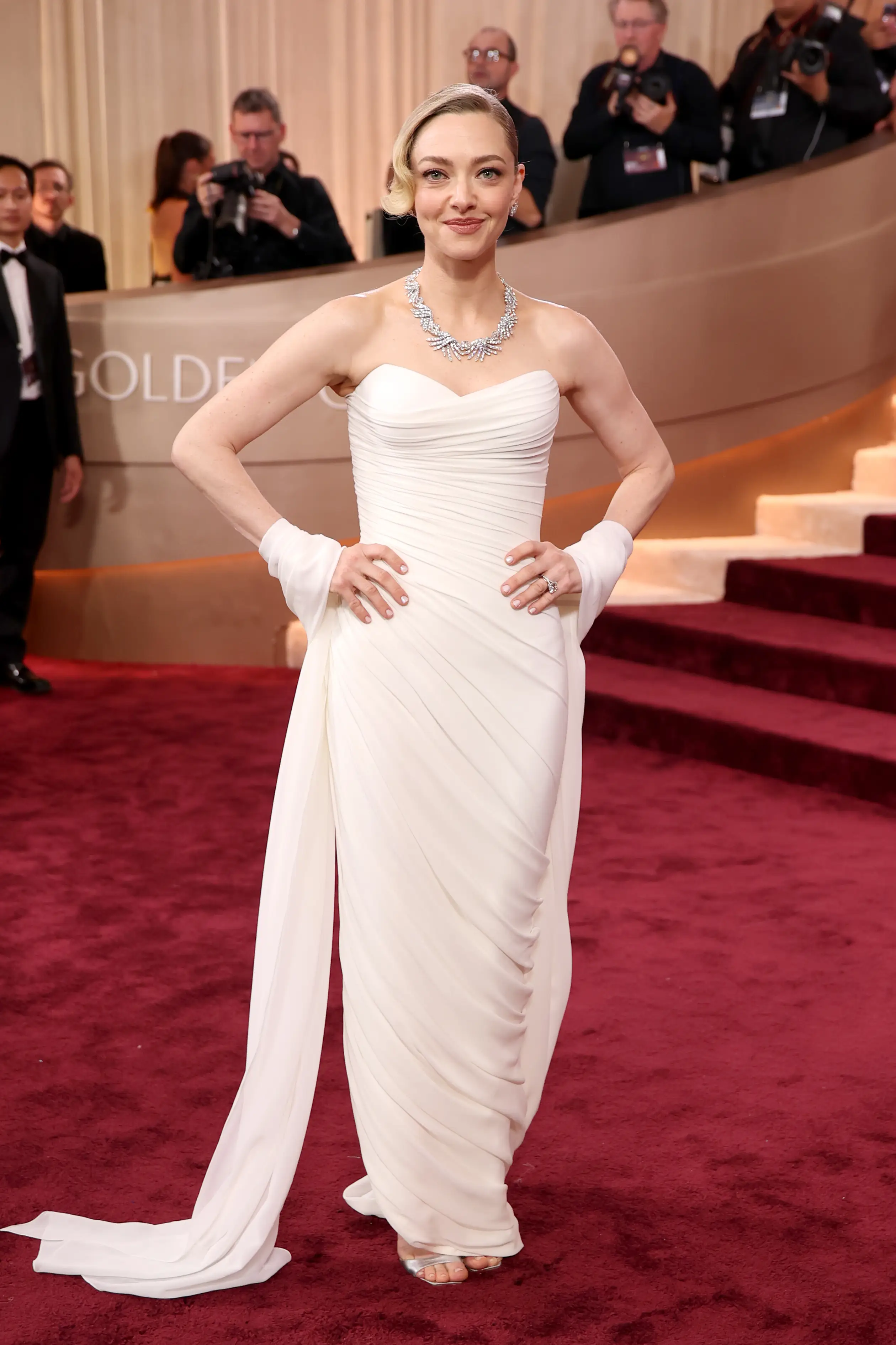 Amanda Seyfried attends the 2026 Golden Globes.