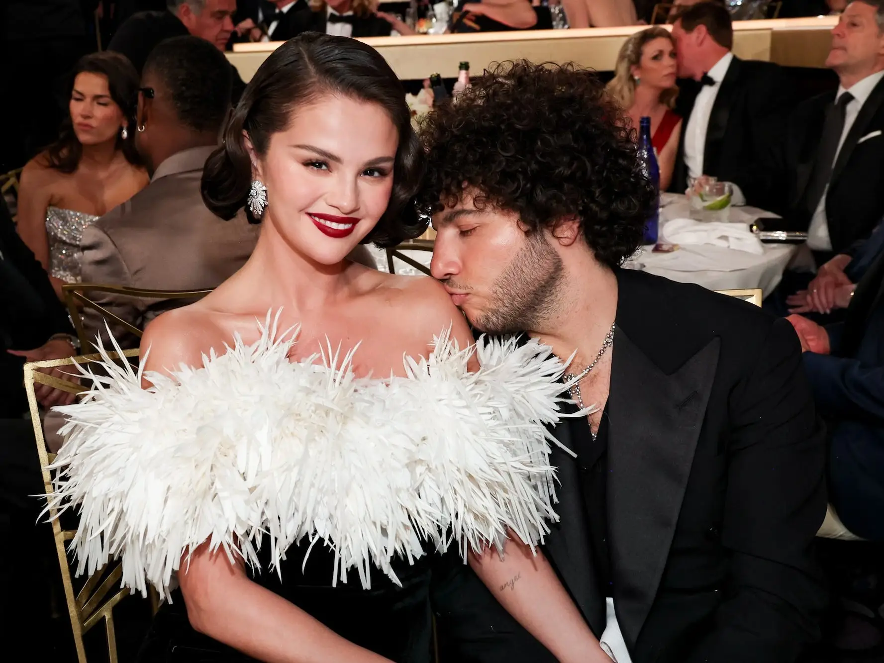 Selena Gomez and Benny Blanco at the 2026 Golden Globes.