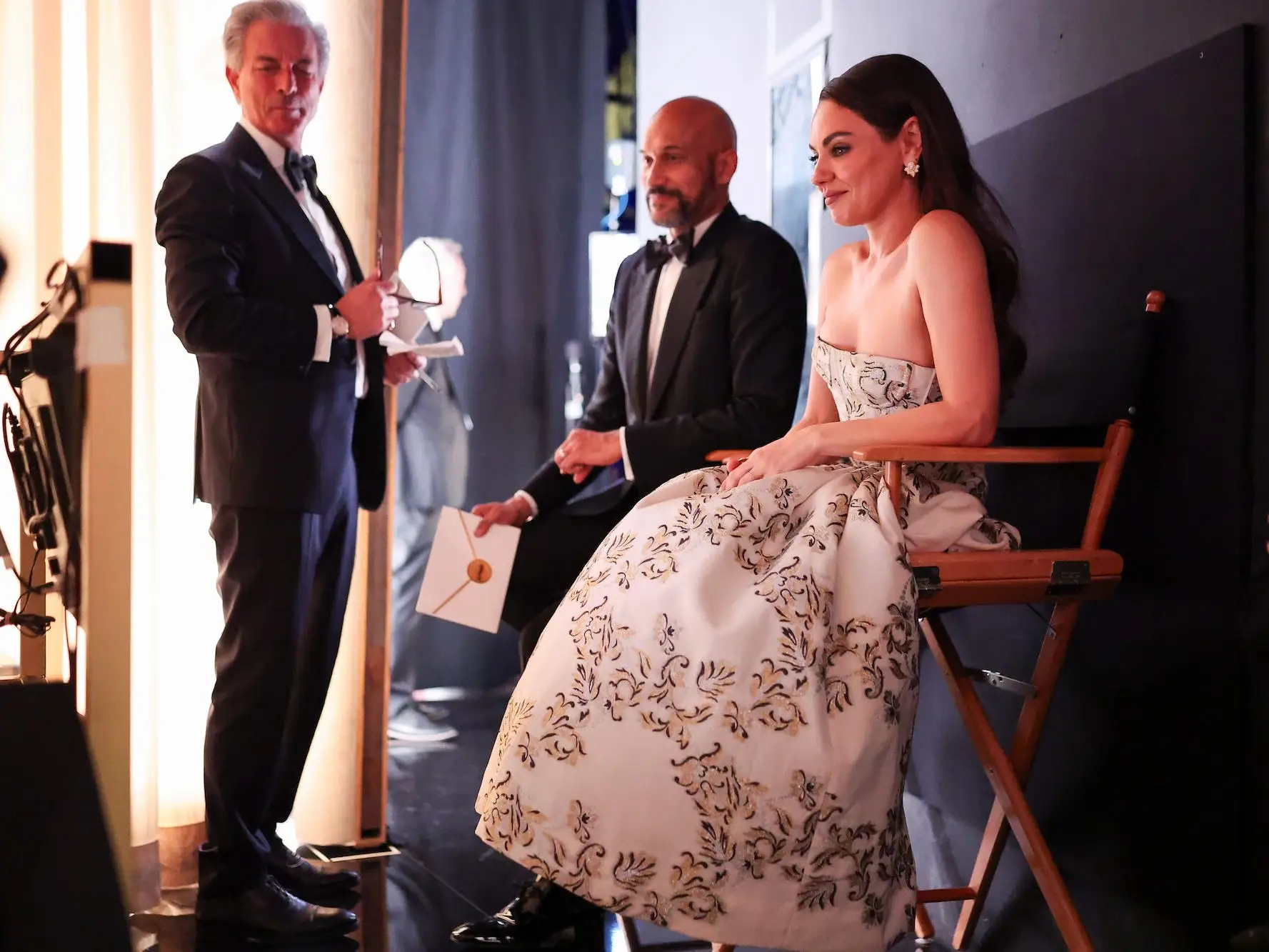 Keegan-Michael Key and Mila Kunis at the 2026 Golden Globes.