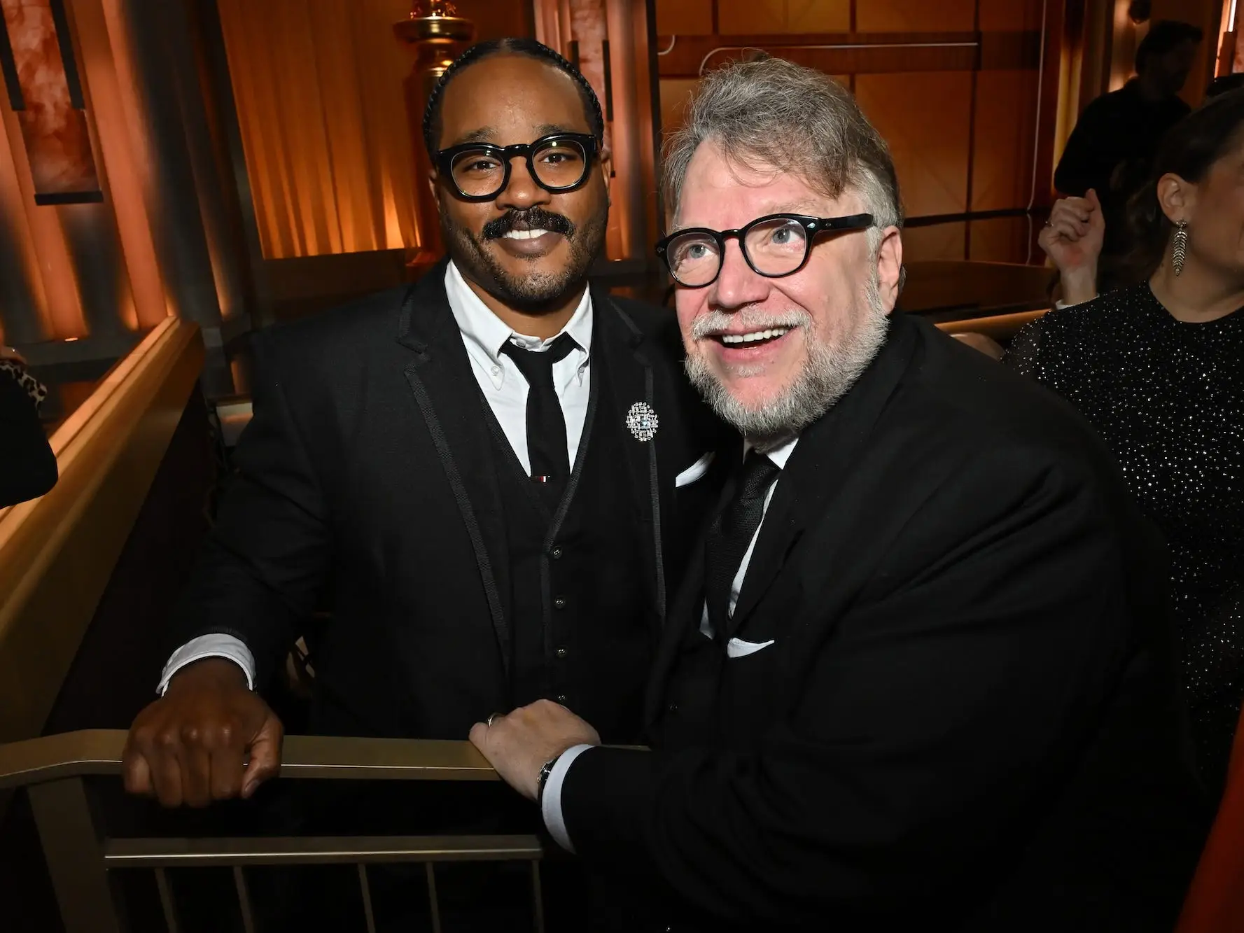 Ryan Coogler and Guillermo del Toro at the 2026 Golden Globes.