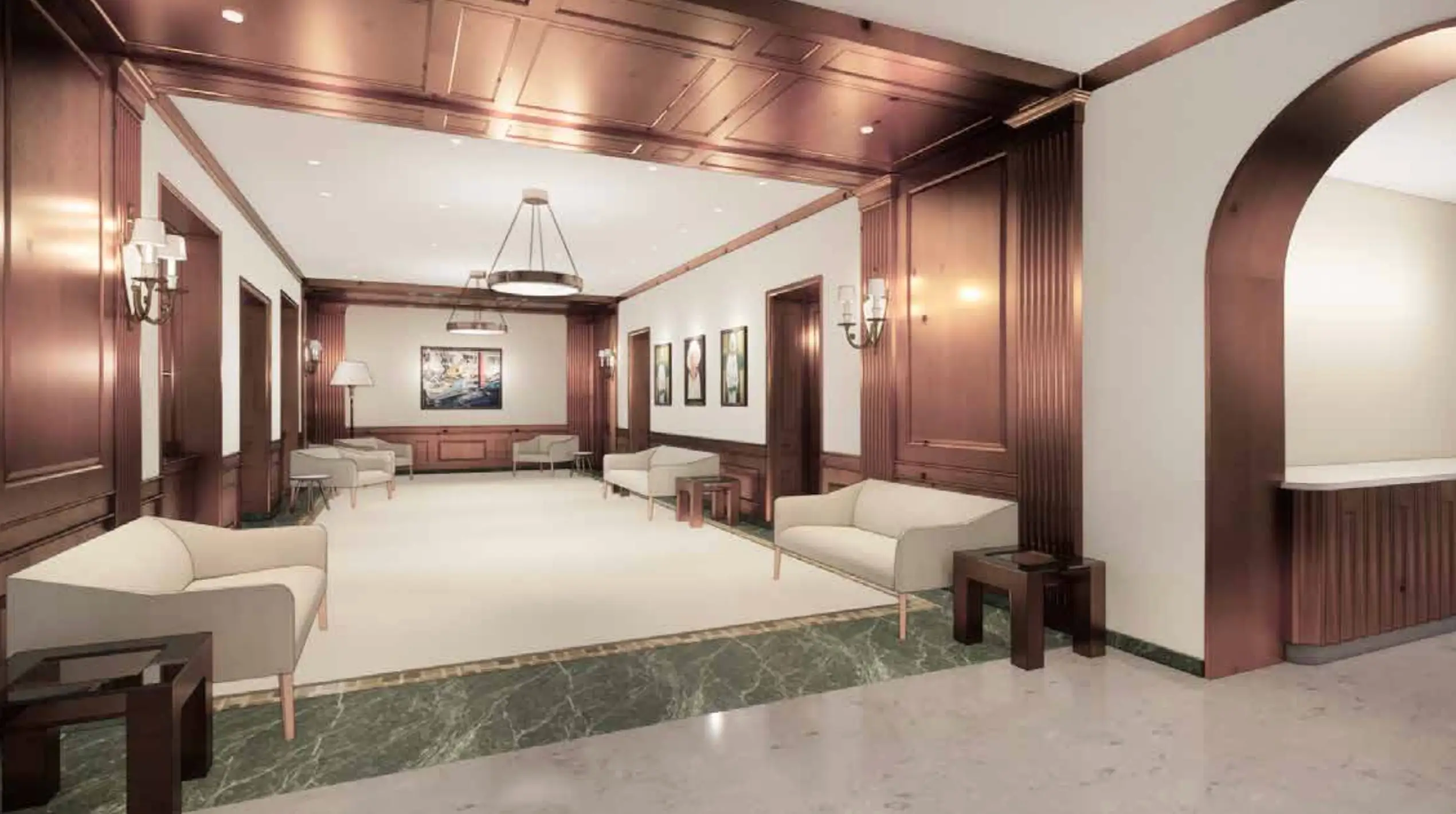 Inside the renovated Eccles Building Level 4 Lounge