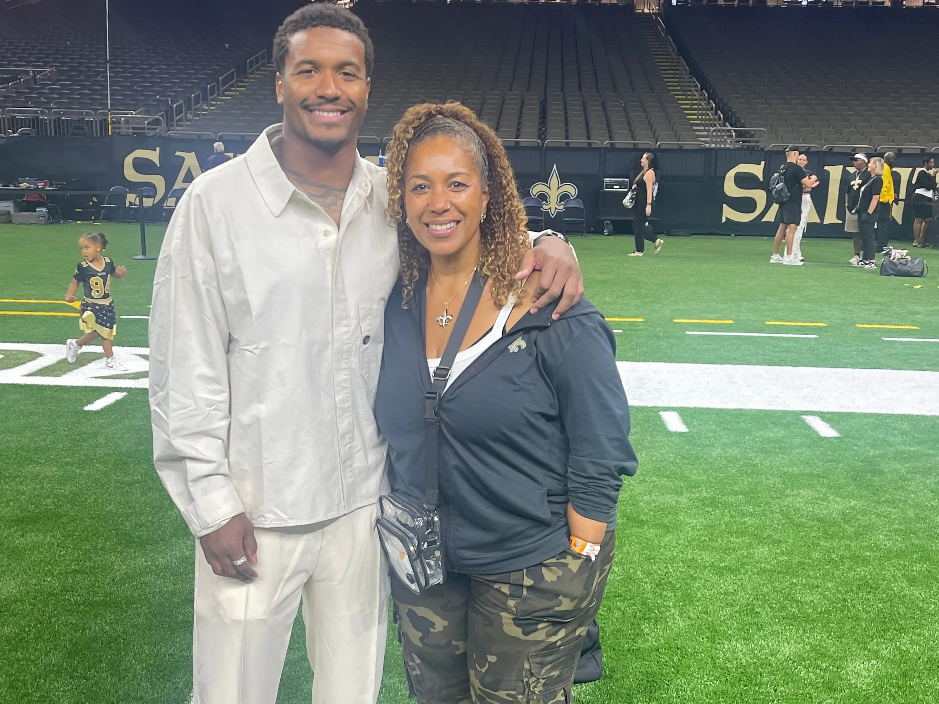 Will Harris with his mom