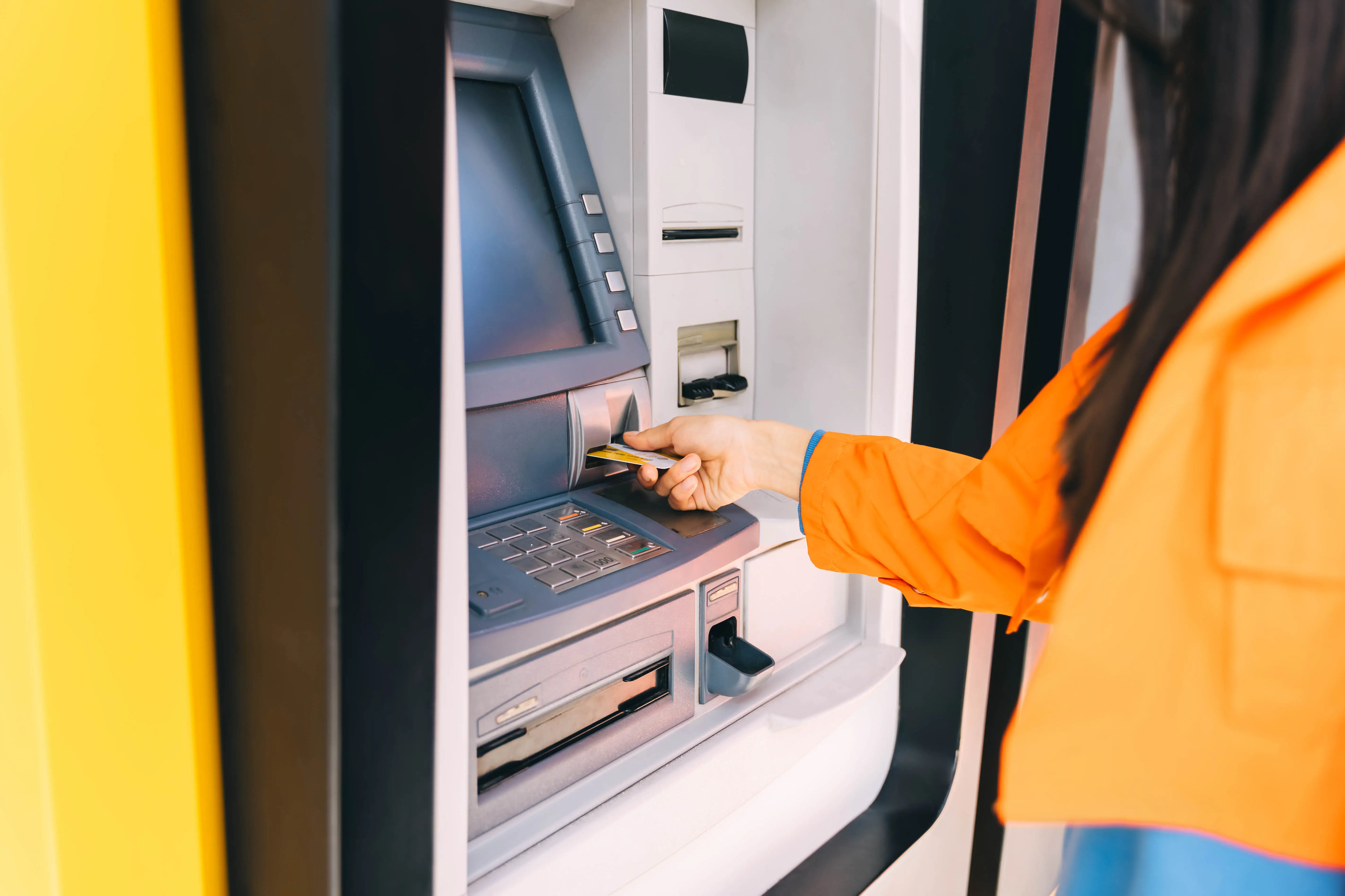 Person at ATM