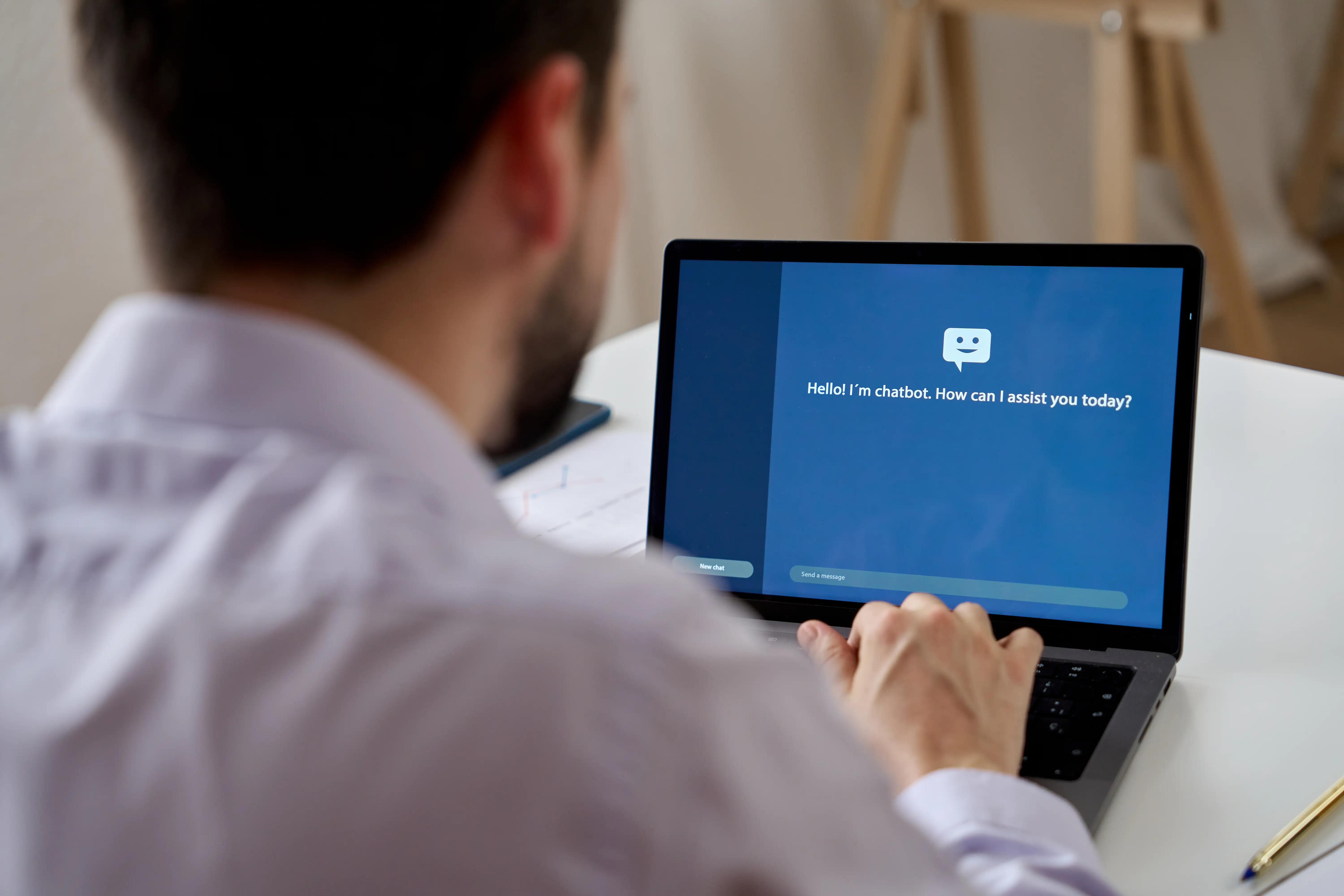 Person using chatbot