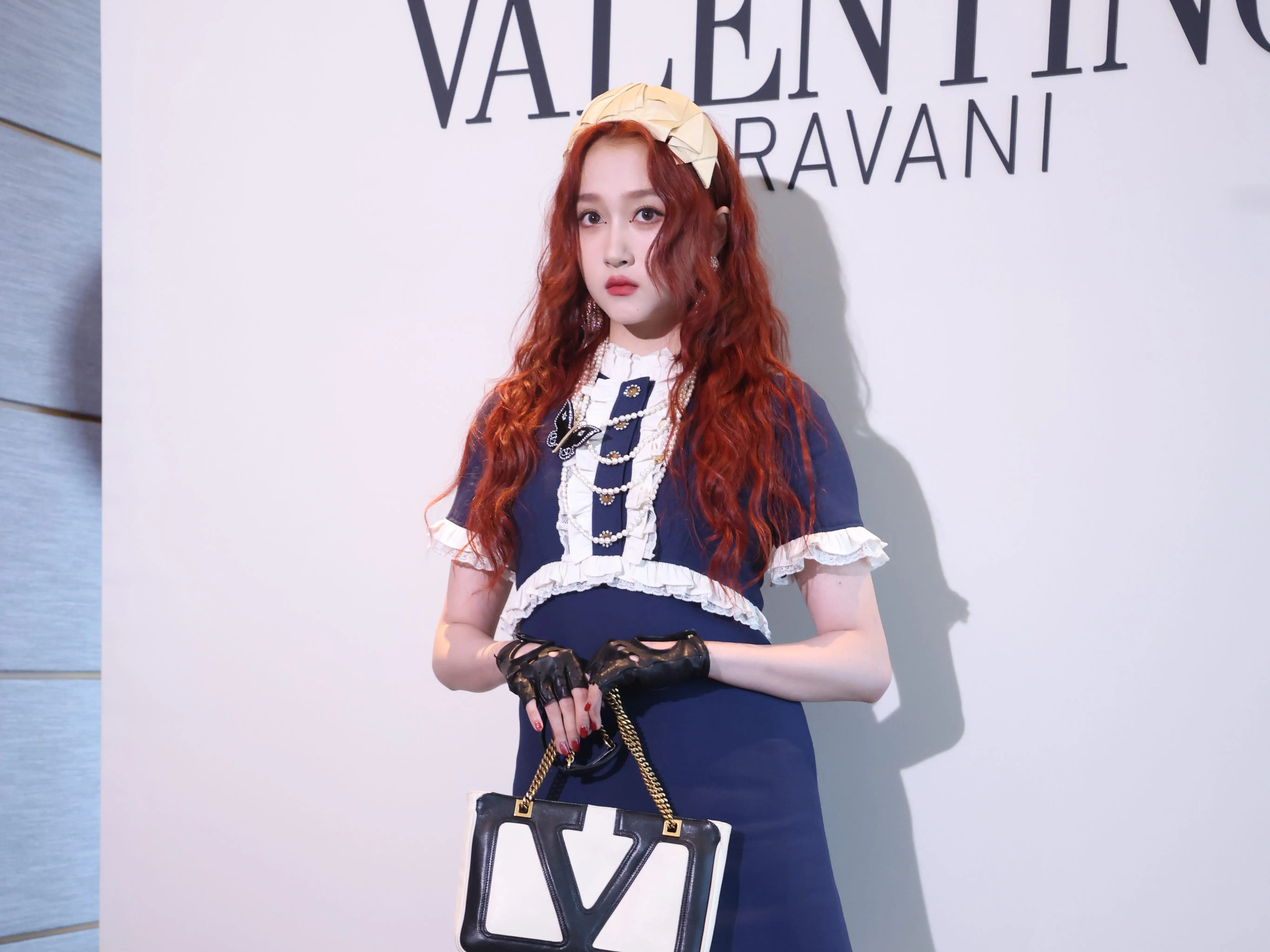 Actress Guan Xiaotong attends Valentino event on November 15, 2024 in Shanghai, China.