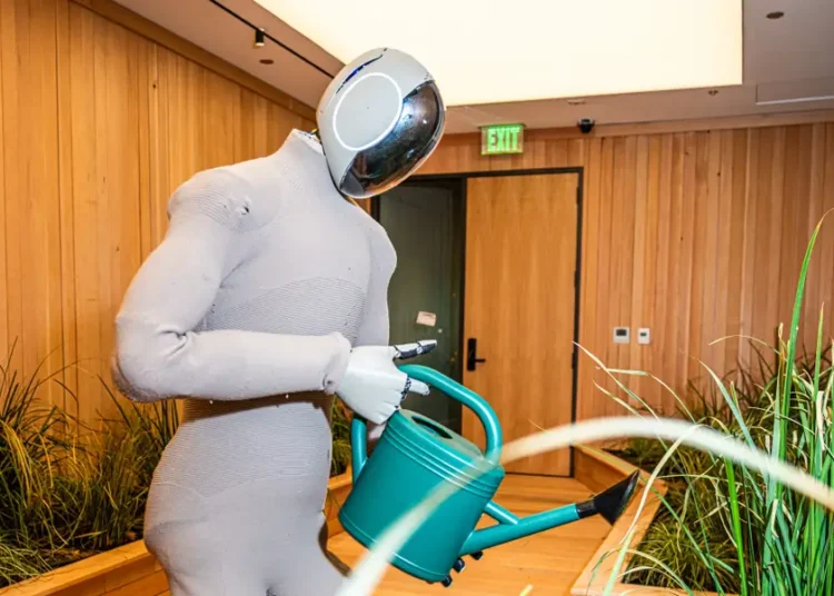 An OpenAI-backed humanoid robot startup says it’s moving away from using humans to train its Optimus rival