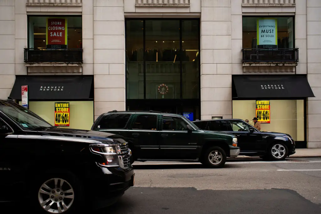 A closing sale at Barneys New York.