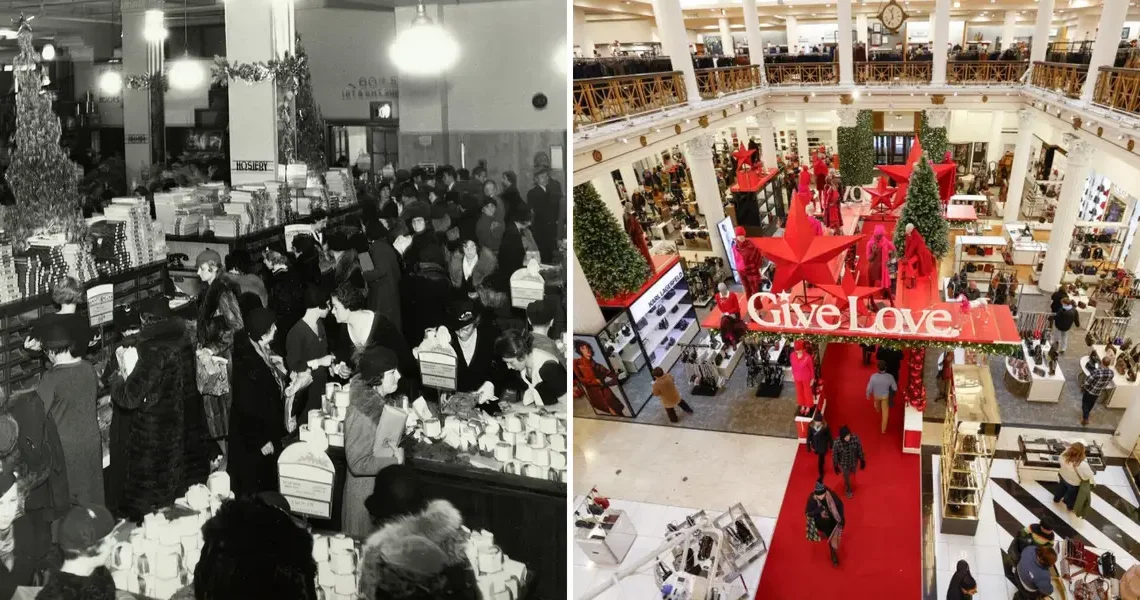 THEN AND NOW: Vintage photos show how department stores have changed