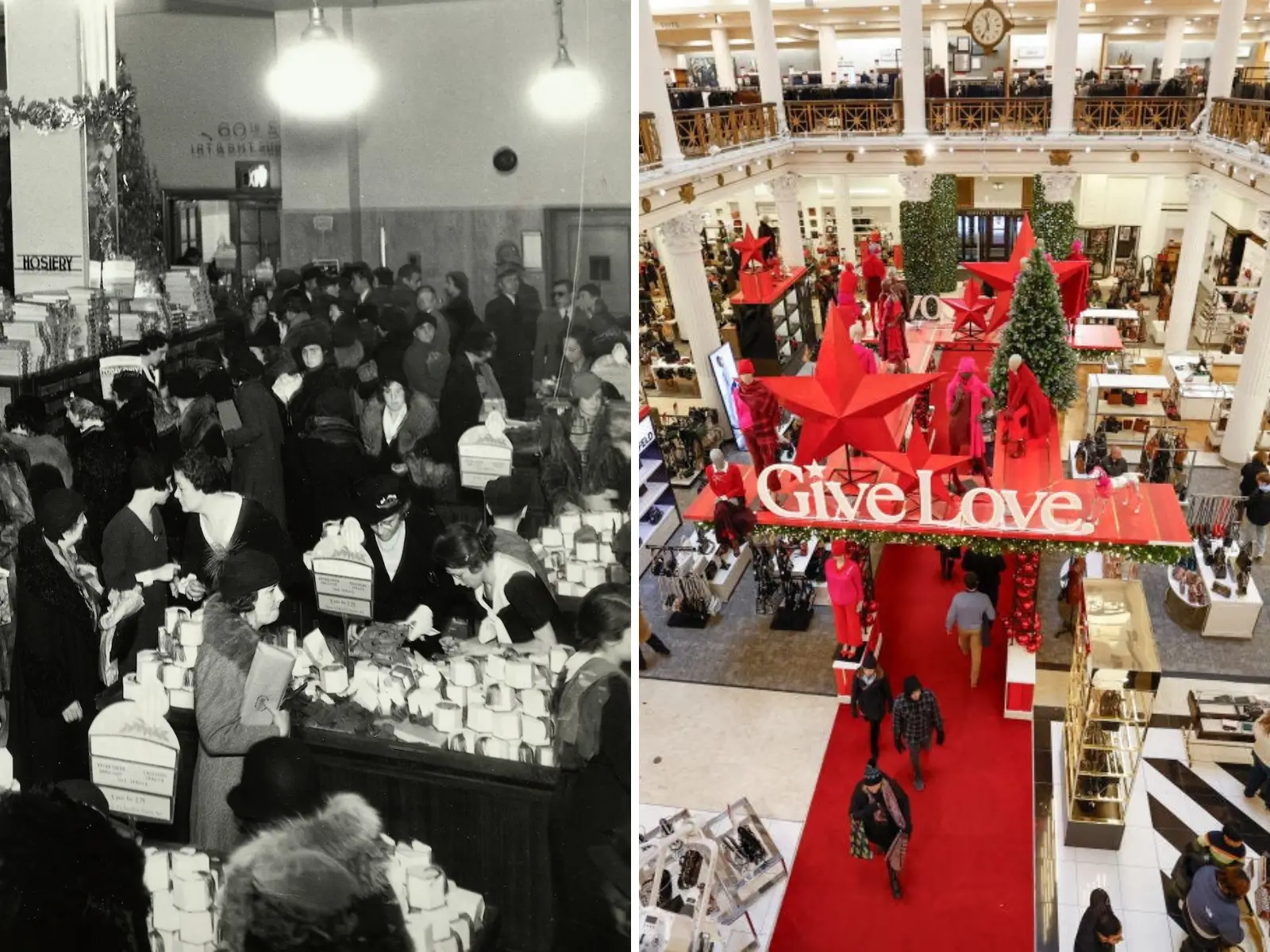Department stores, then and now.