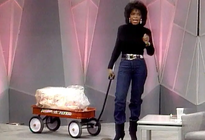 oprah and the wagon