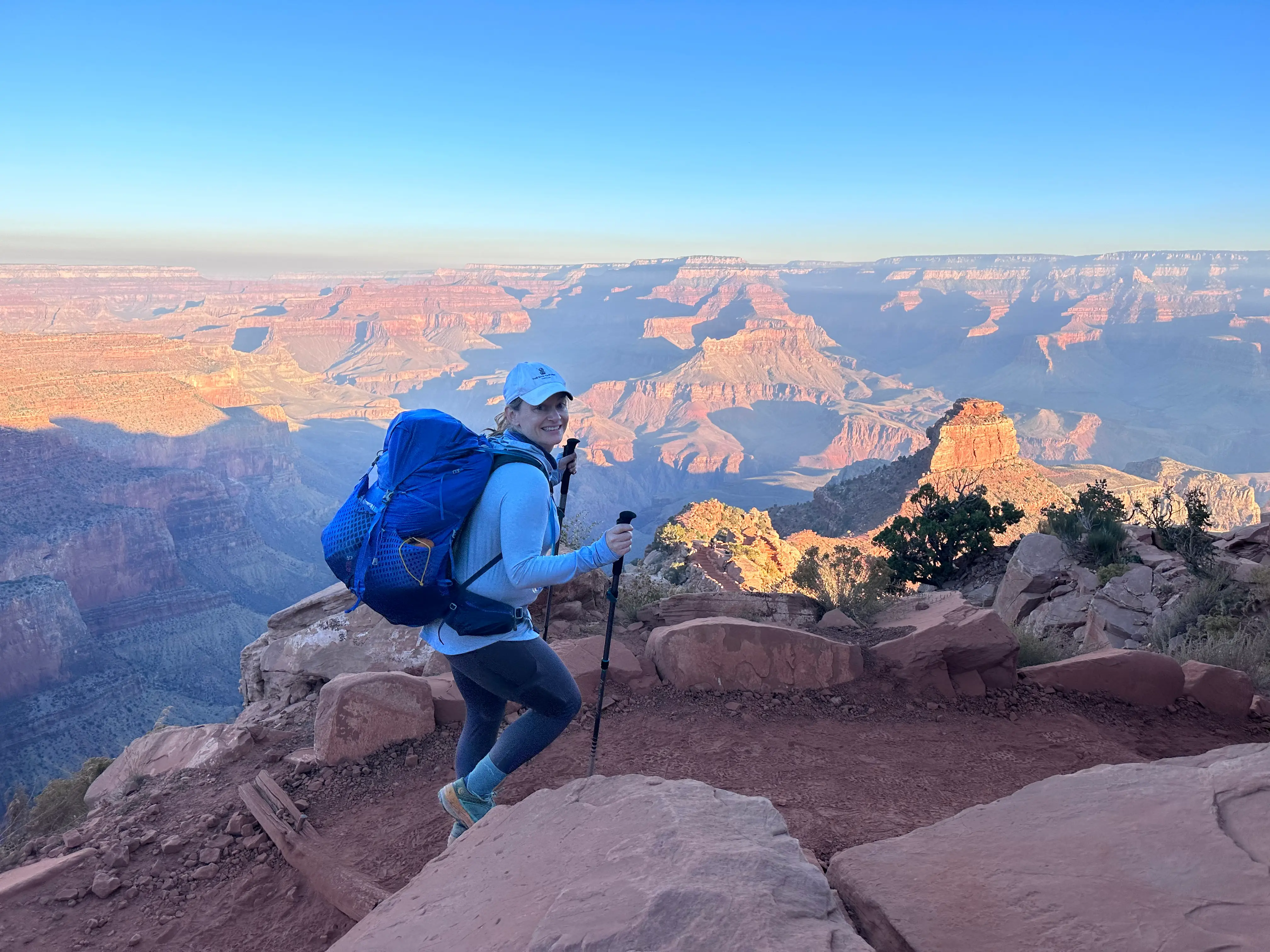 Woman hiking grand canyon