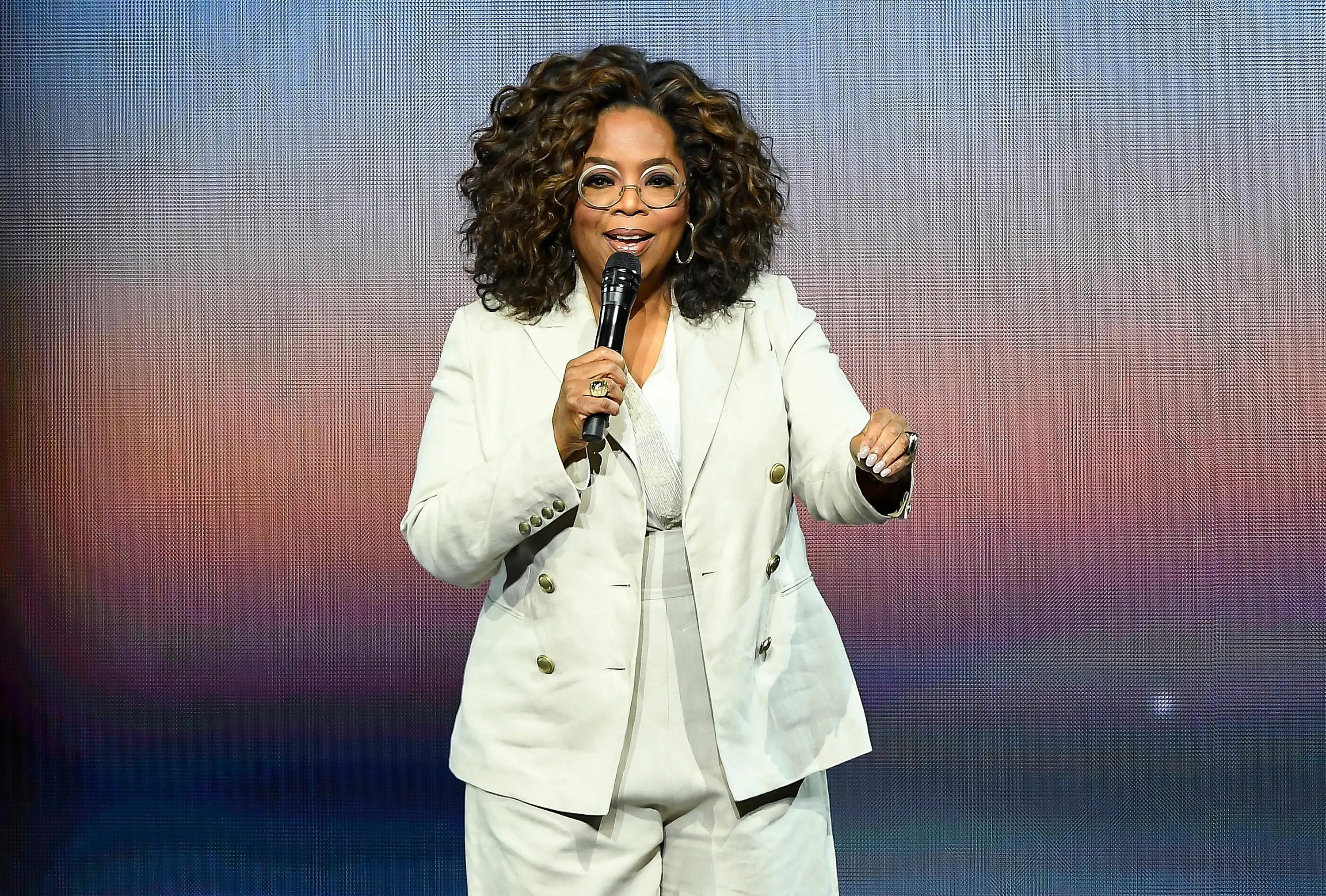 Oprah Winfrey speaks during Oprah's 2020 Vision: Your Life in Focus Tour presented by WW (Weight Watchers Reimagined) at Chase Center on February 22, 2020