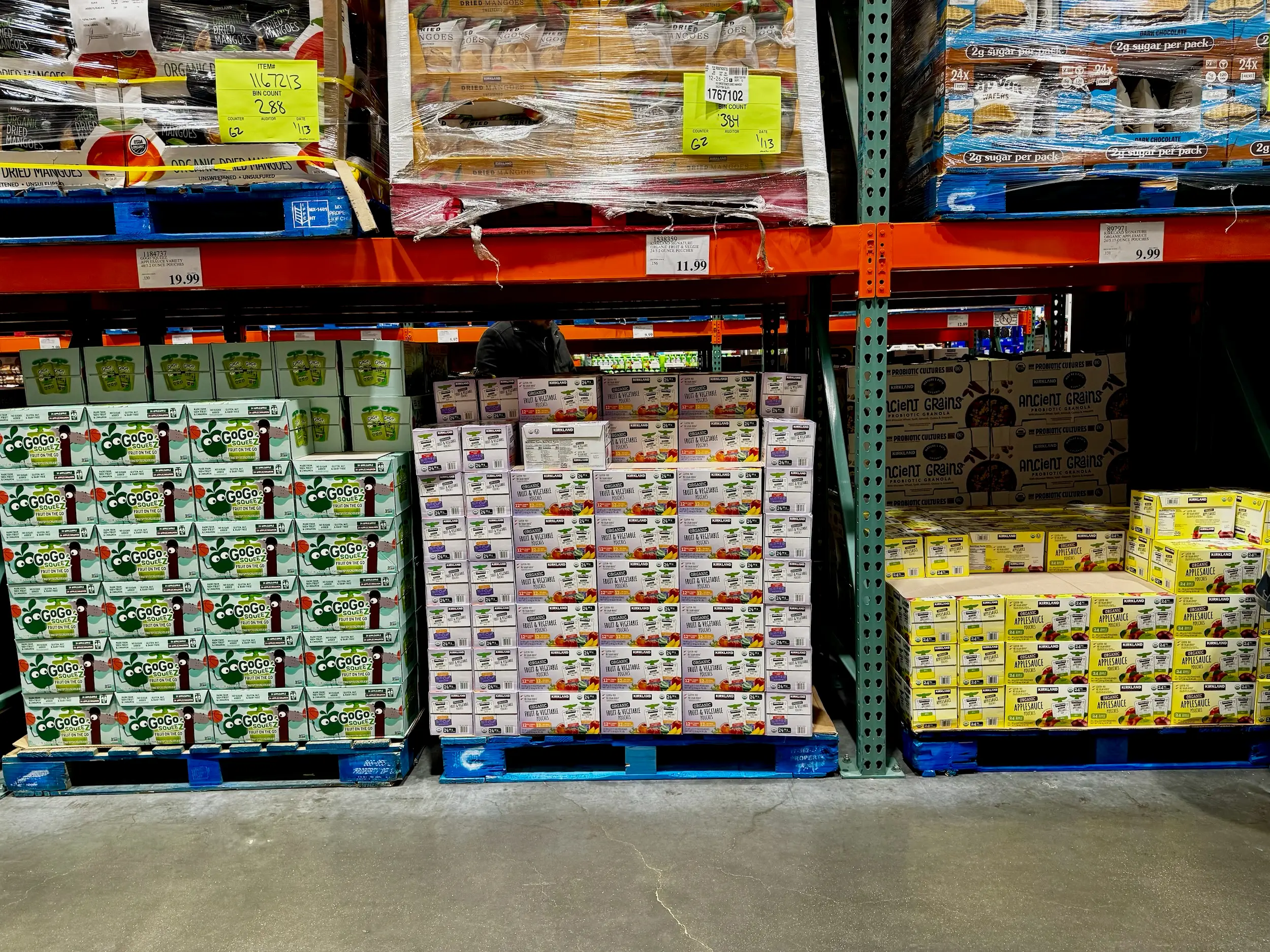 Apple sauce pouches at Costco