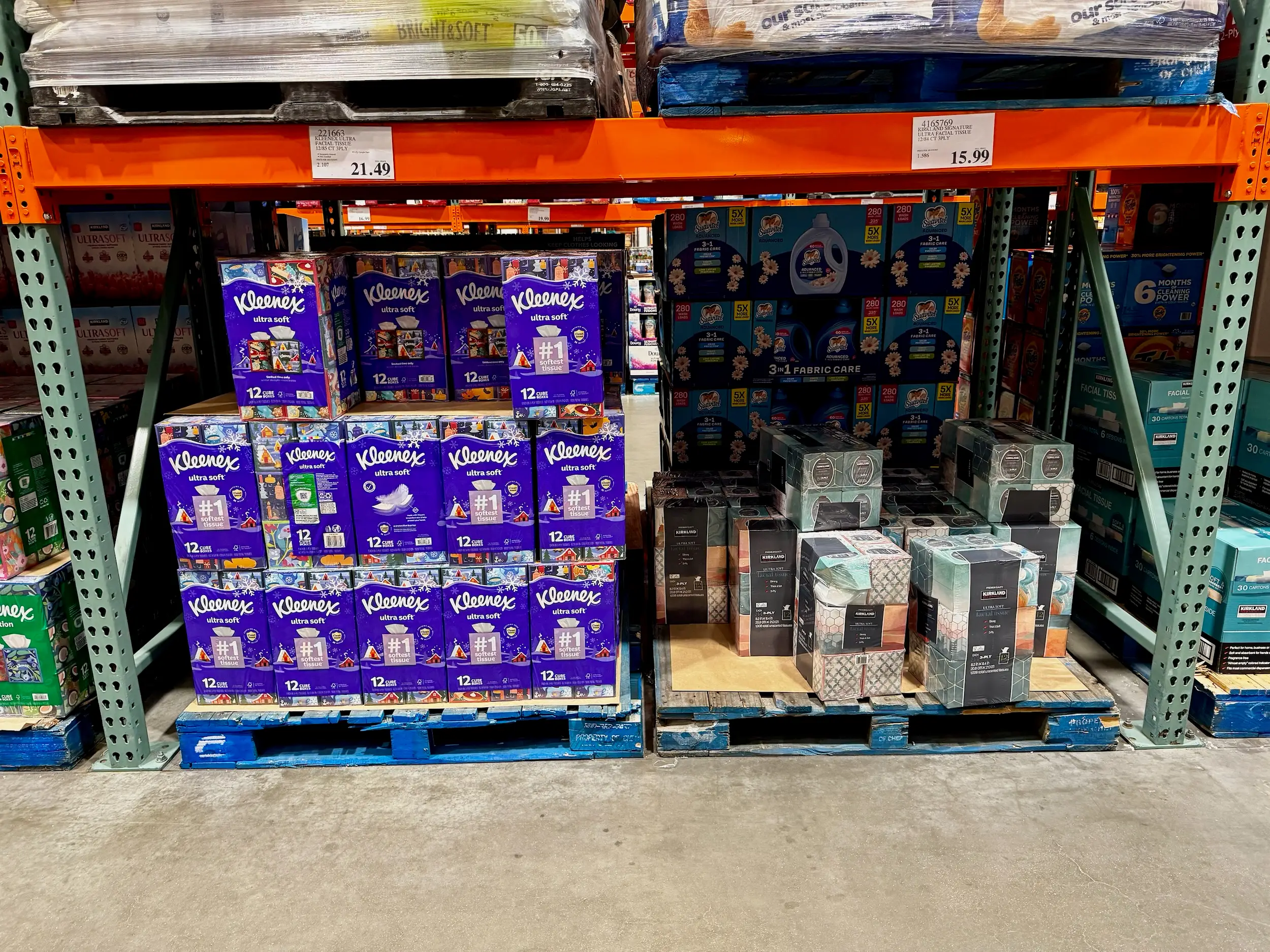 Facial tissue for sale at Costco