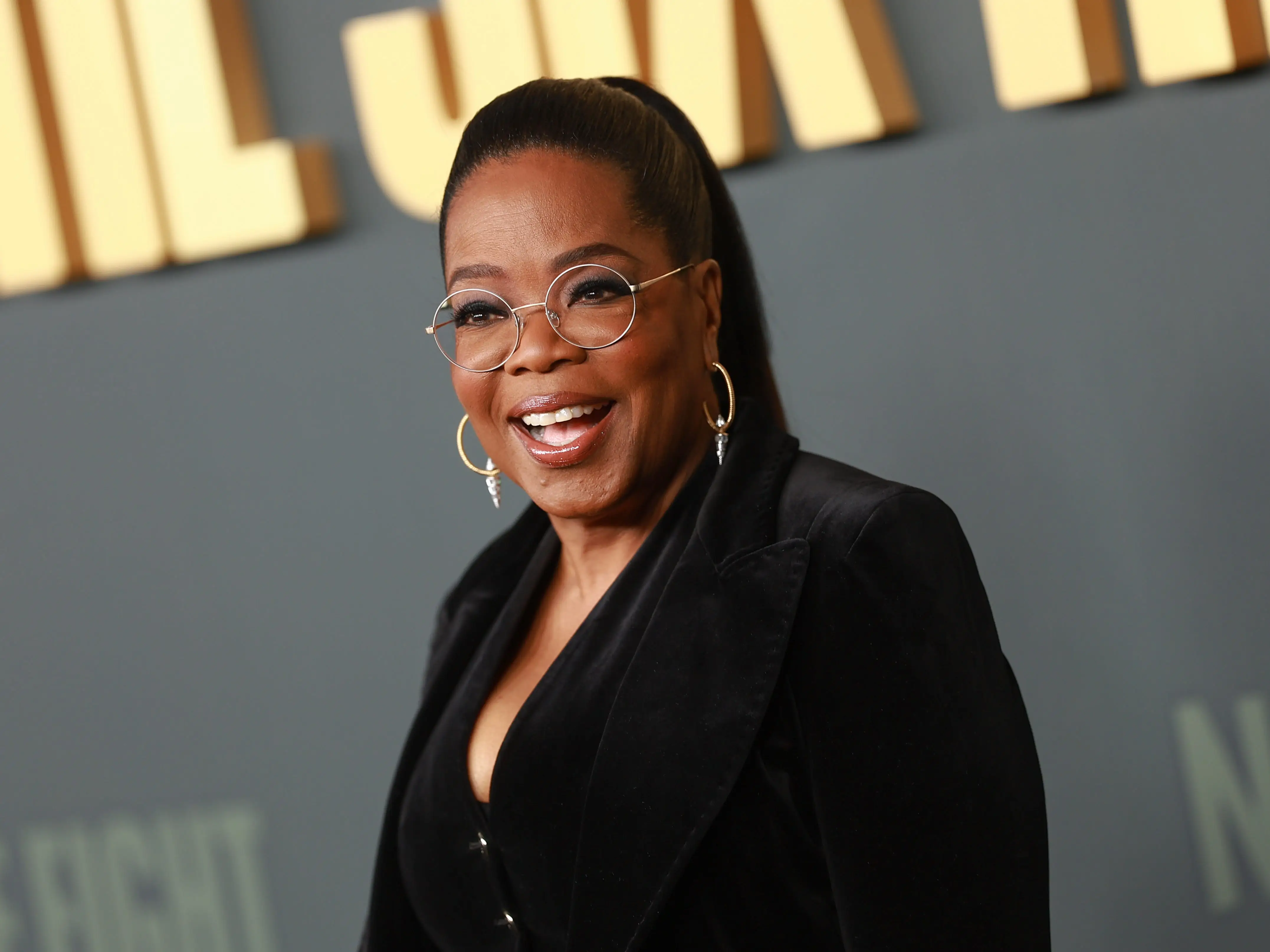 Oprah Winfrey attends the premiere of Netflix's 