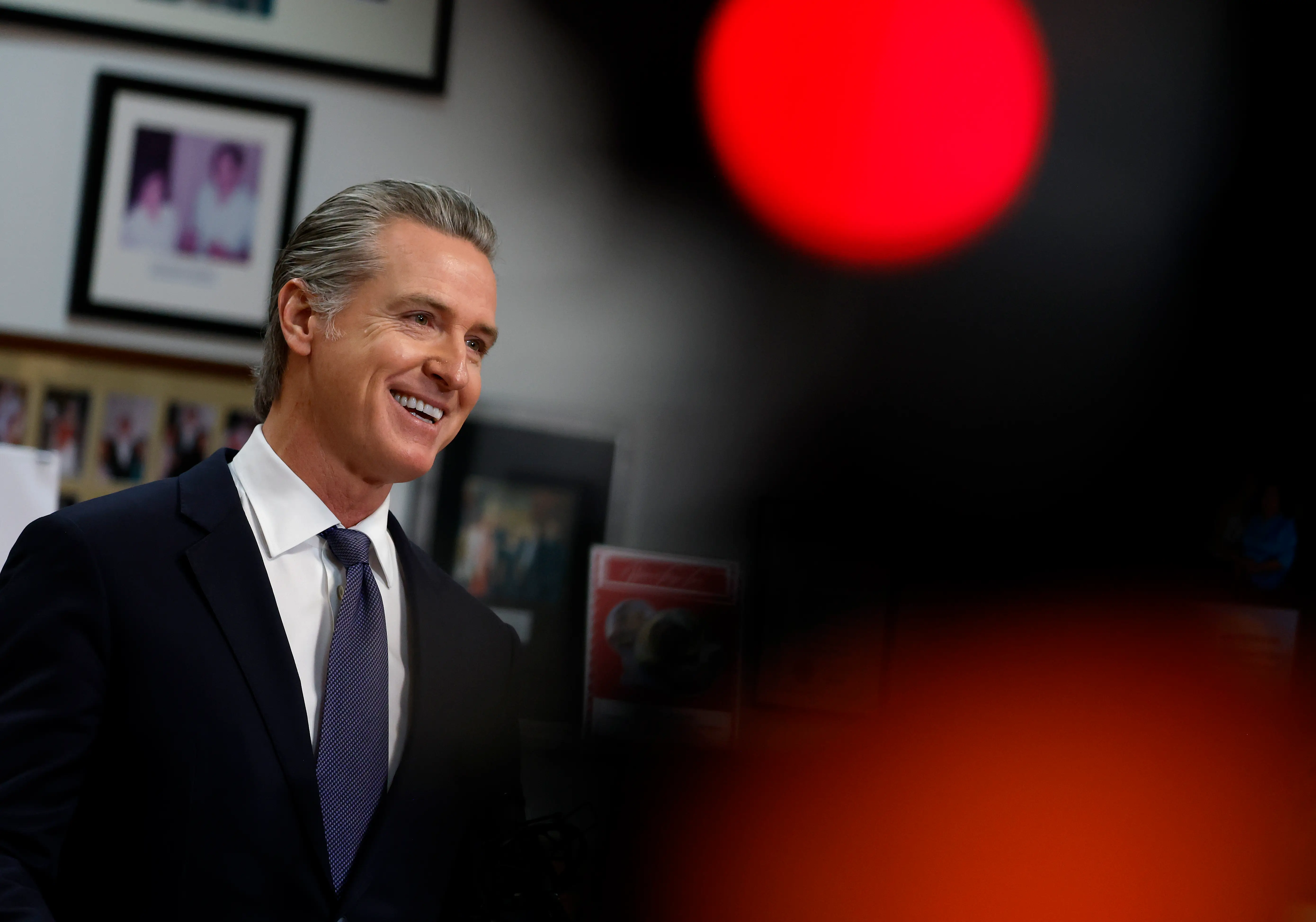 California Gov. Gavin Newsom smiles at an event.