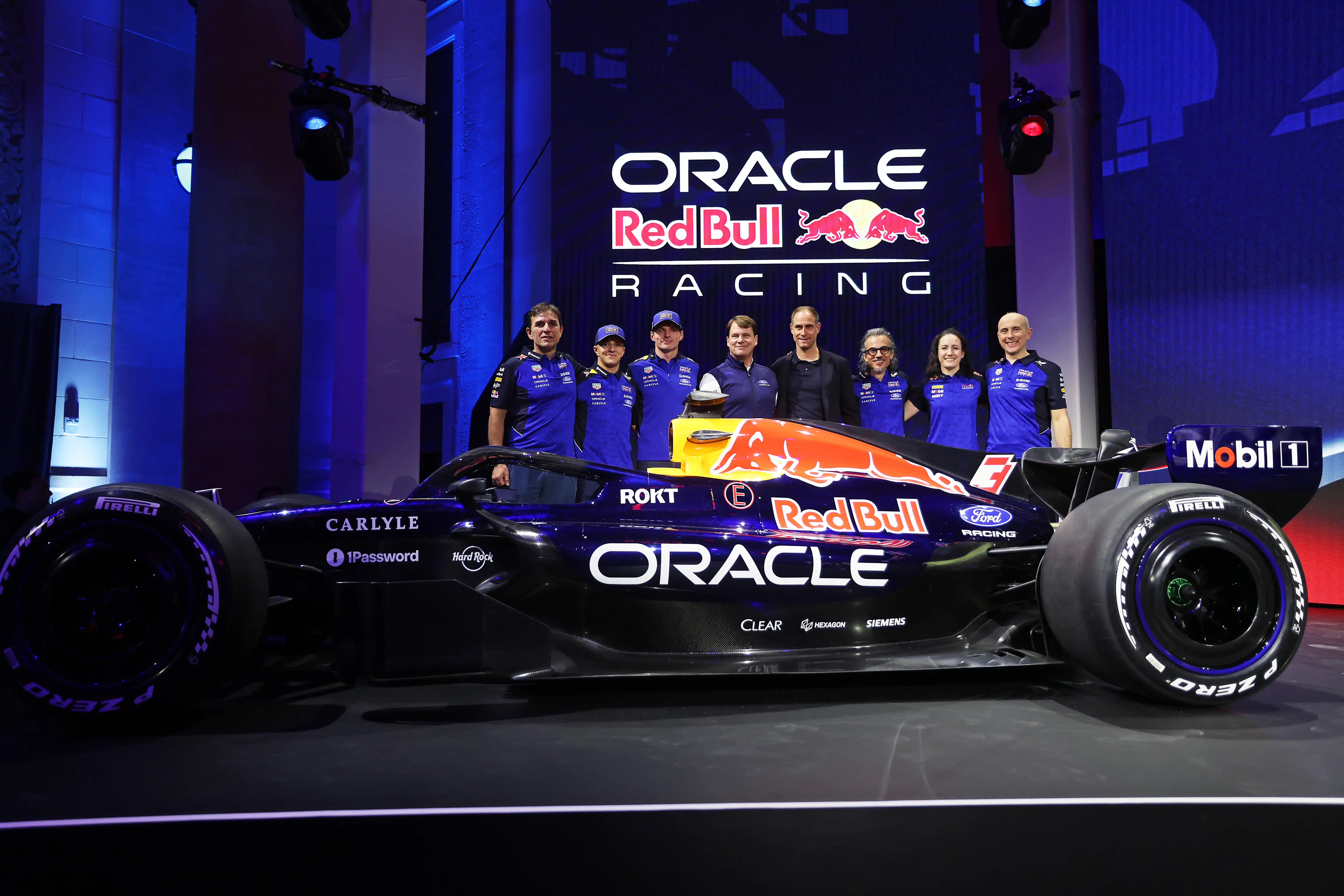 Red Bull Racing team with Ford CEO Jim Farley.