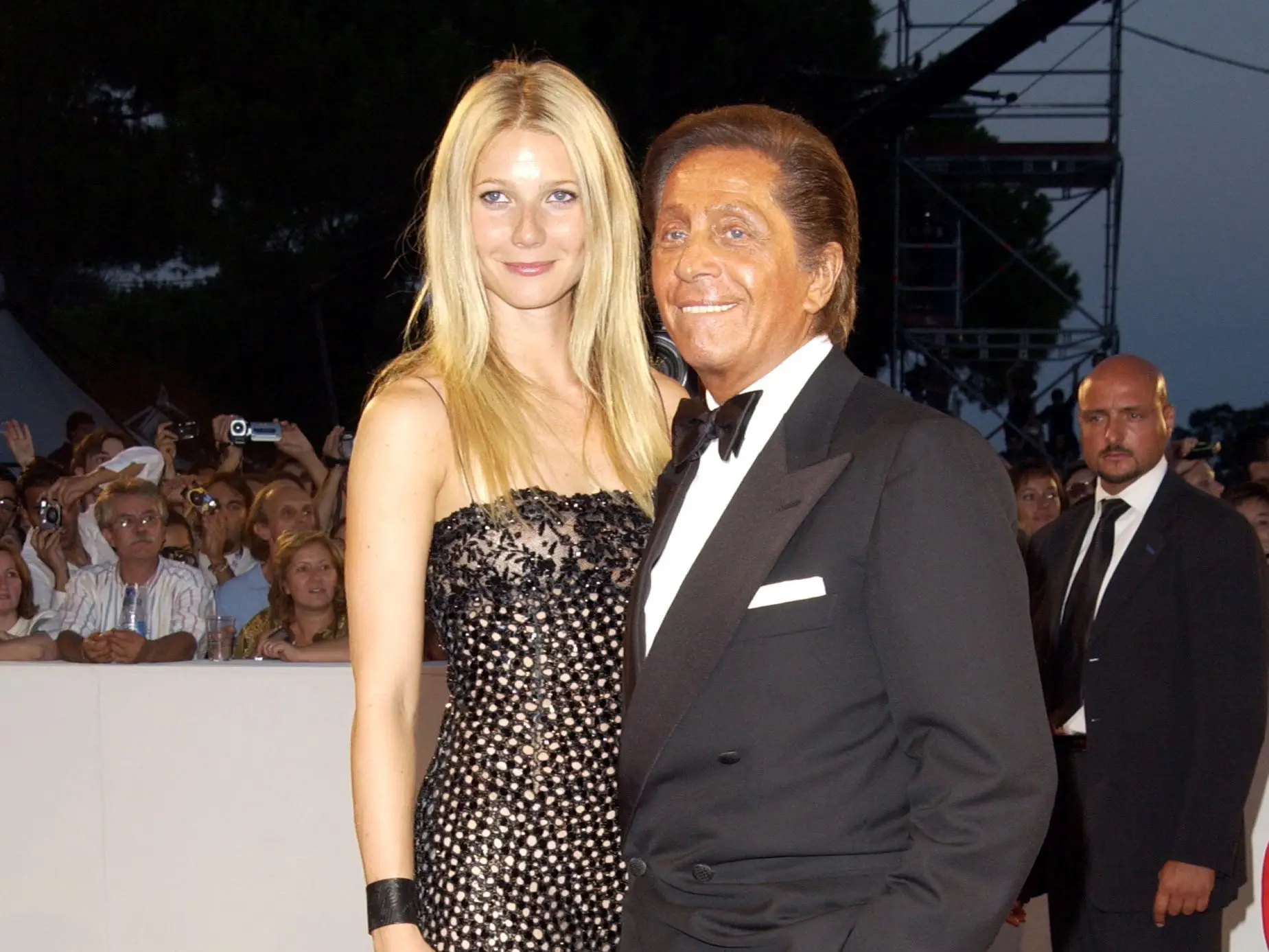 Gwyneth Paltrow and Valentino at the 2002 Venice Film Festival.