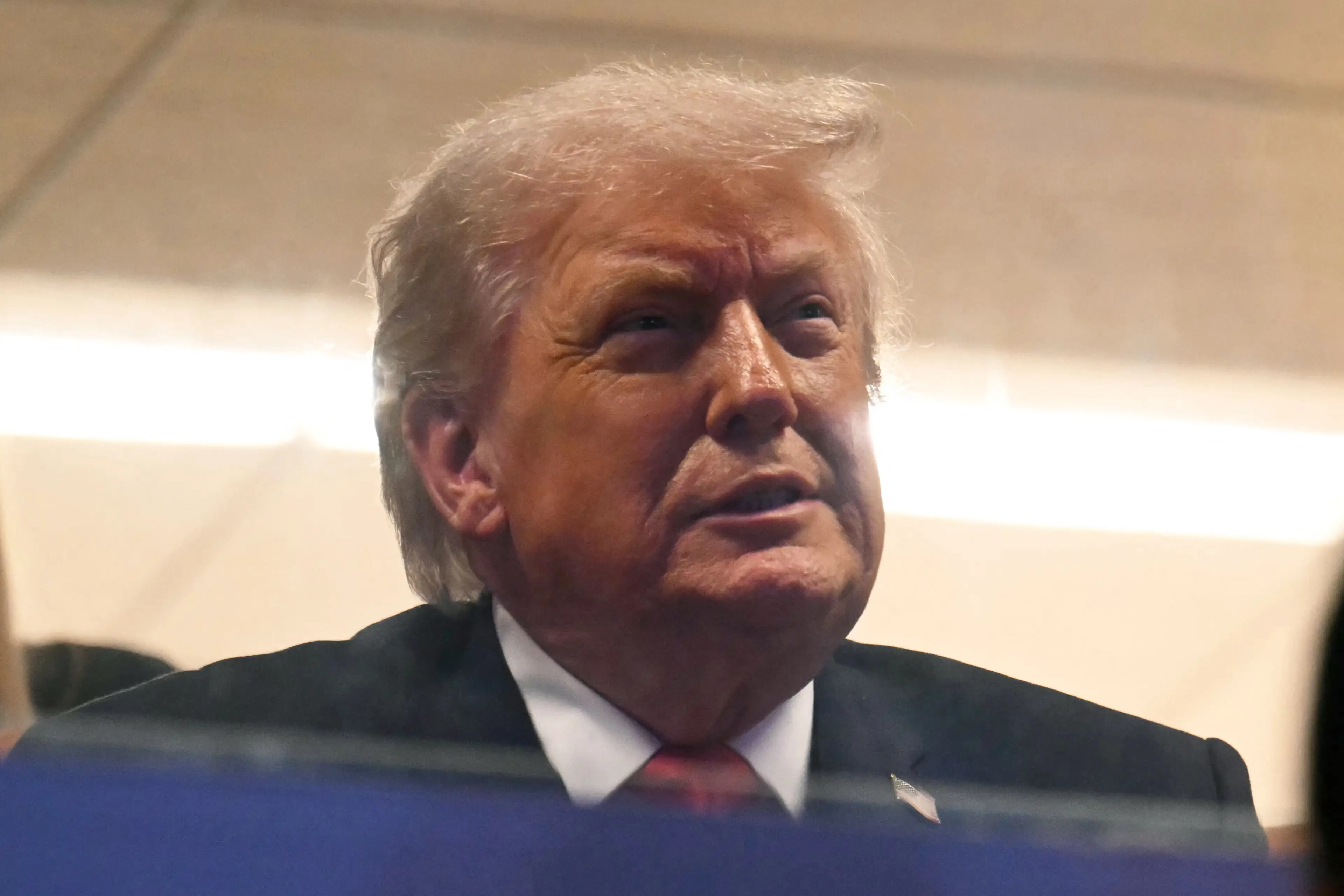 President Donald Trump at Hard Rock Stadium in Miami Gardens, Florida, on January 19, 2026.