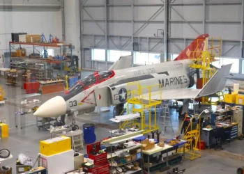 Inside the restoration hangar where the National Air and Space Museum repairs and preserves historic aircraft for display