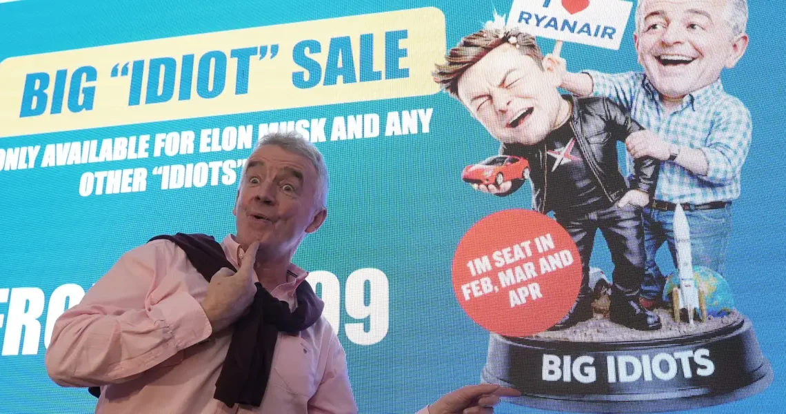Ryanair just escalated its feud with Elon Musk to new heights