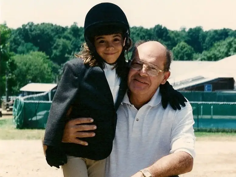 The author and her grandfather when she was a kid