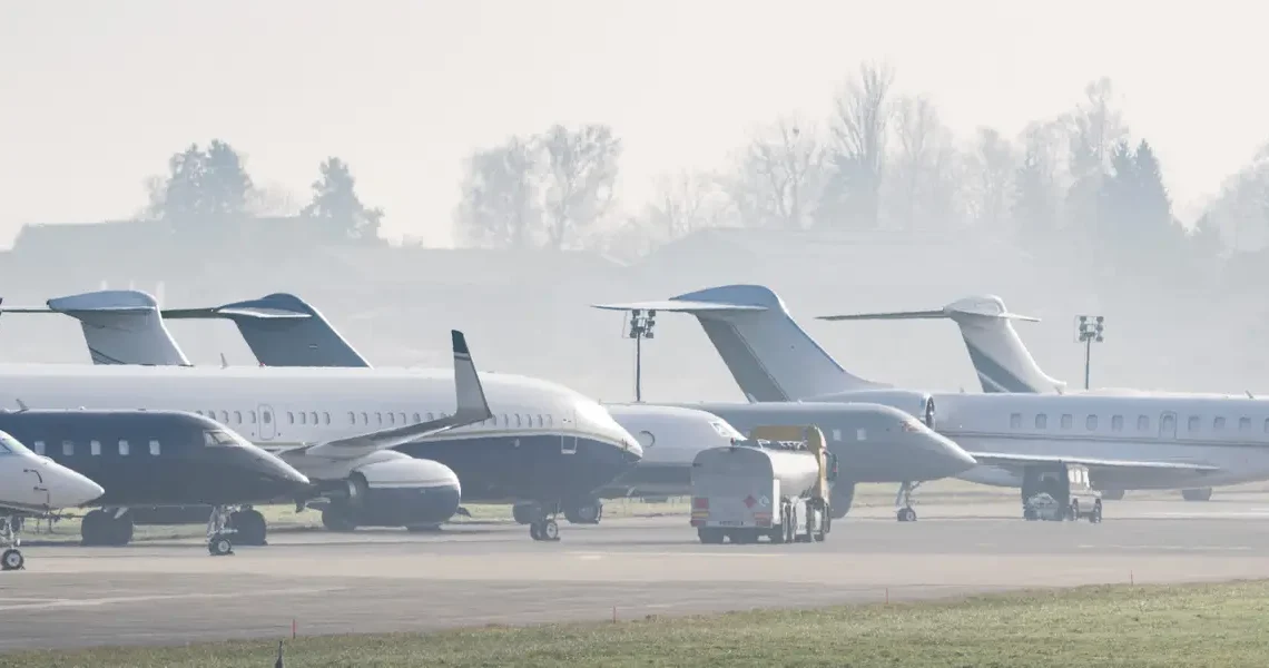 Take a look at the fanciest private jets and government aircraft that took the rich and powerful to Davos