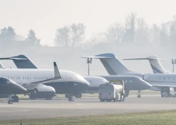 Take a look at the fanciest private jets and government aircraft that took the rich and powerful to Davos