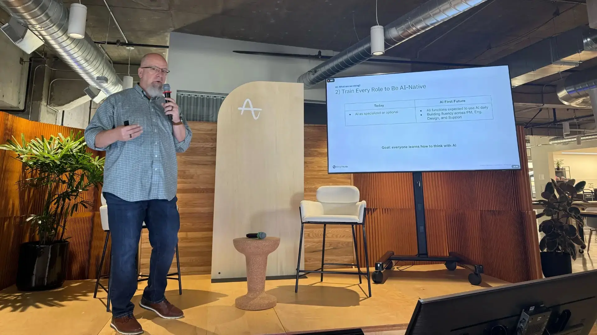 Amplitude's chief engineering officer, Wade Chambers, is pictured during