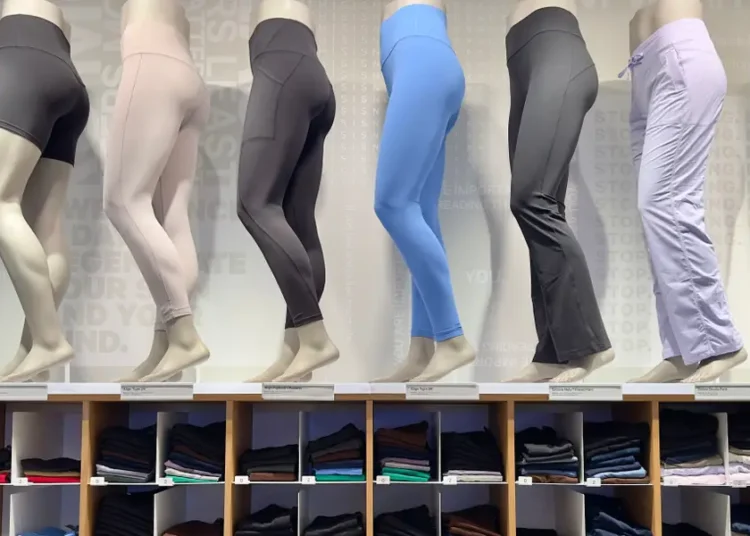 Lululemon says people who buy their sheer leggings should wear skin-toned undies and size up