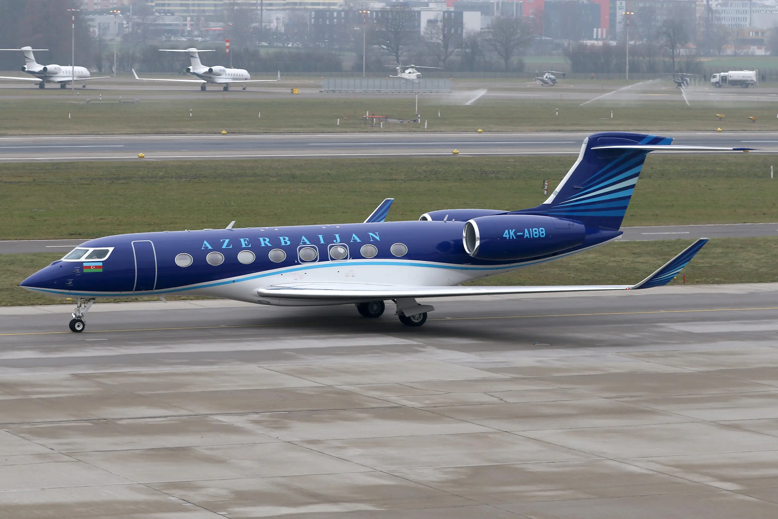 An Azerbaijan Government Gulfstream G650 at Zurich Kloten Airport, Switzerland on 22nd January 2019