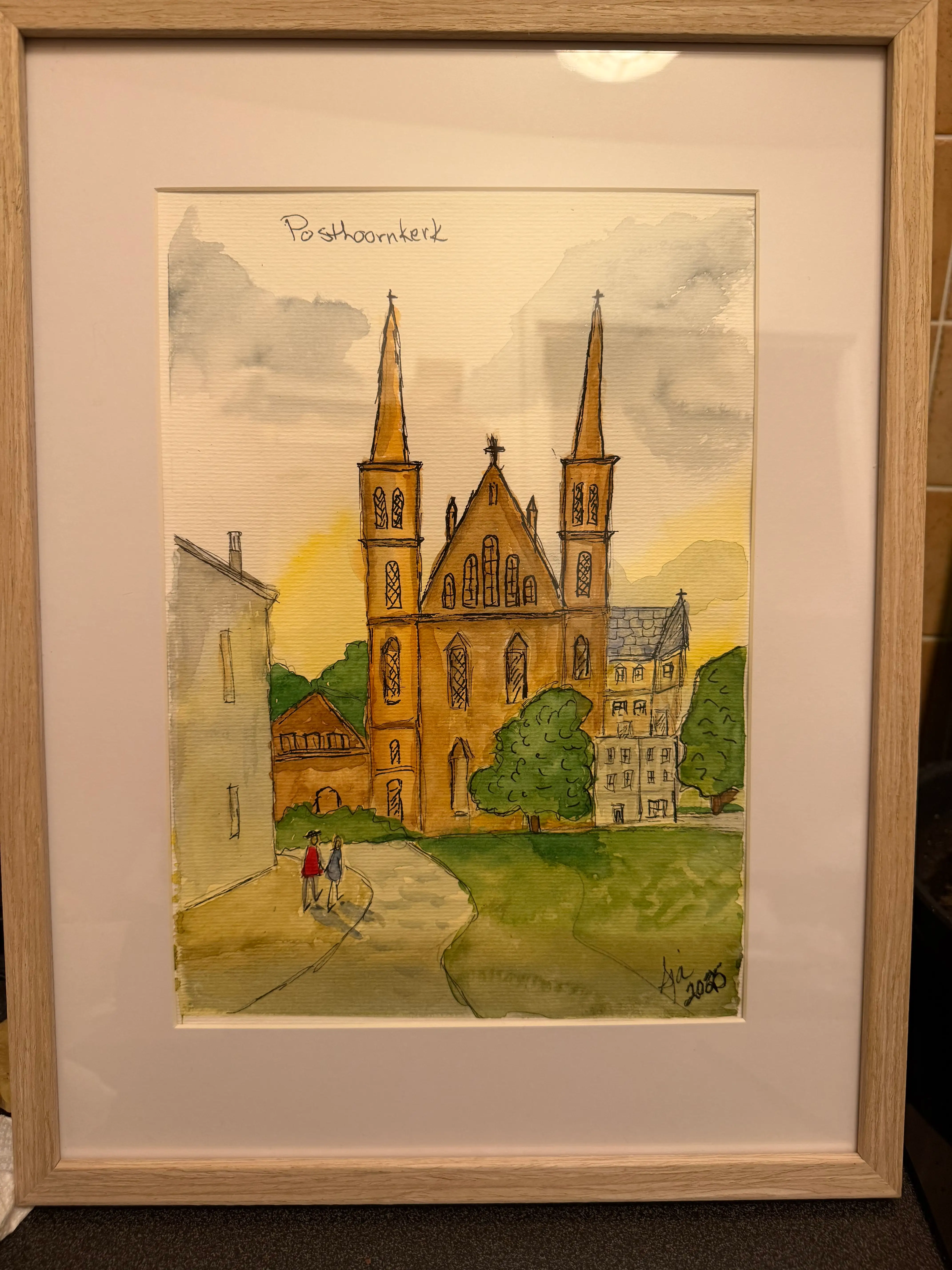 A watercolor painting.