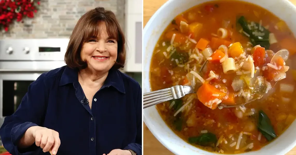 I made Ina Garten’s minestrone soup, and it’s the best cure for a cold or the winter blues