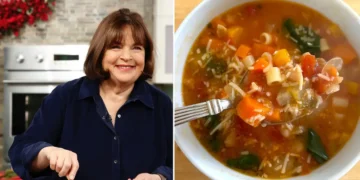 I made Ina Garten’s minestrone soup, and it’s the best cure for a cold or the winter blues