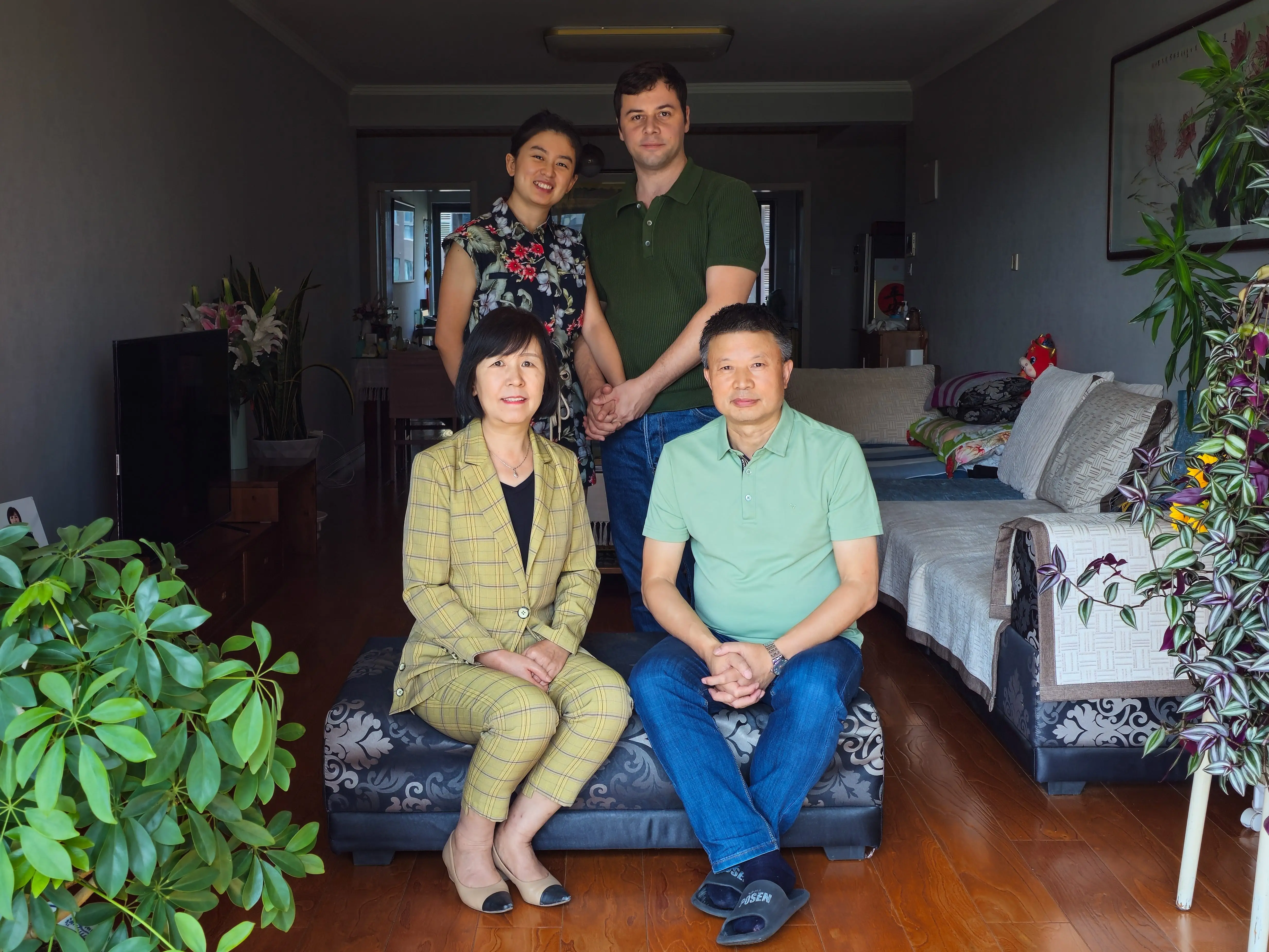 Vivienne Zhao back in China with her family.