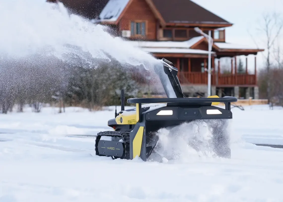 Man uses $4,999 autonomous snow blower to clear his driveway during winter storm: ‘I’m inside sipping a coffee’