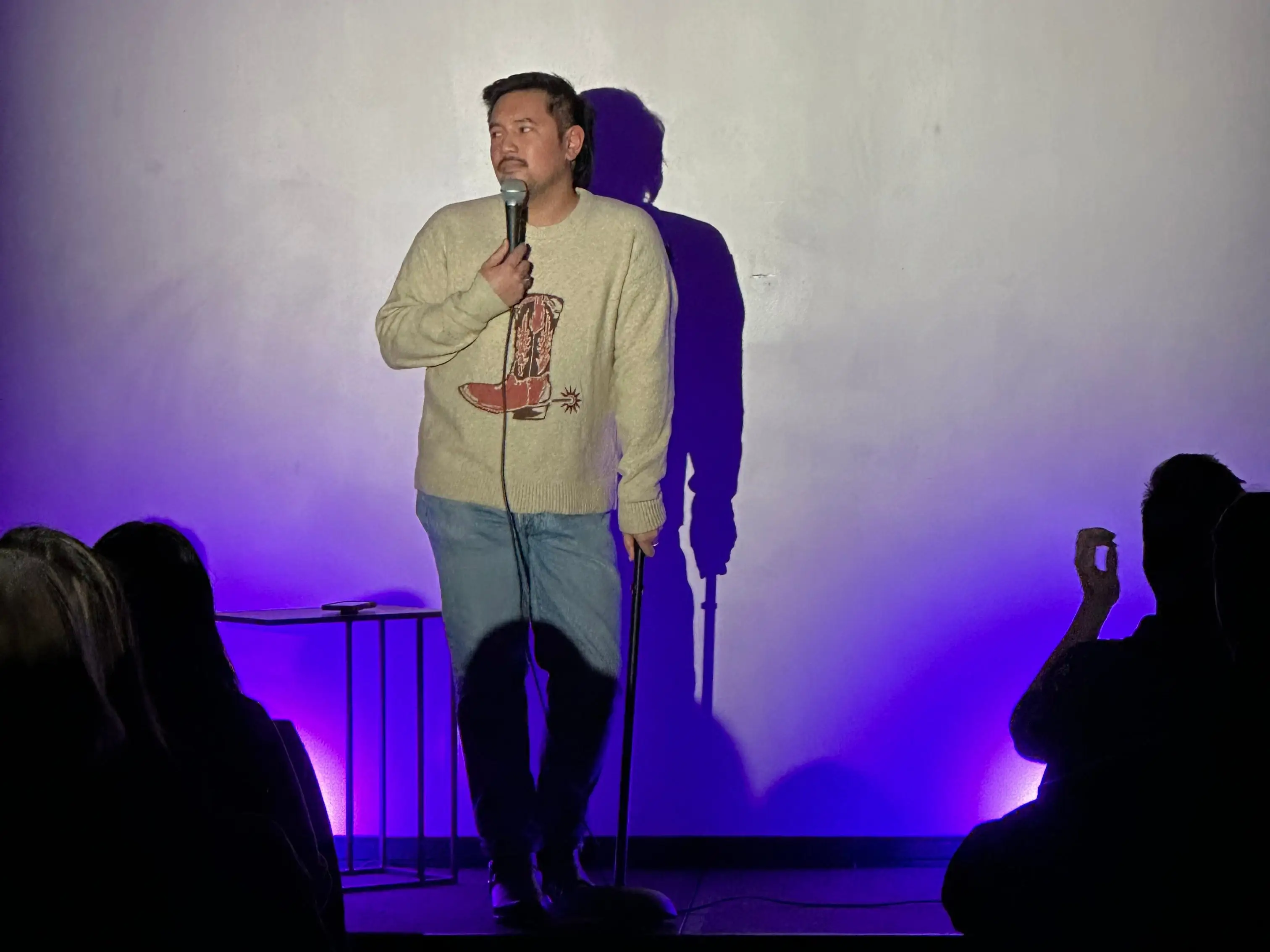 Ricci Armani doing standup comedy