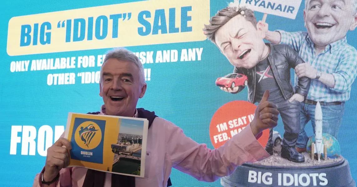 Ryanair CEO who argued with Elon Musk over Starlink thinks every airline will have free WiFi within 5 years