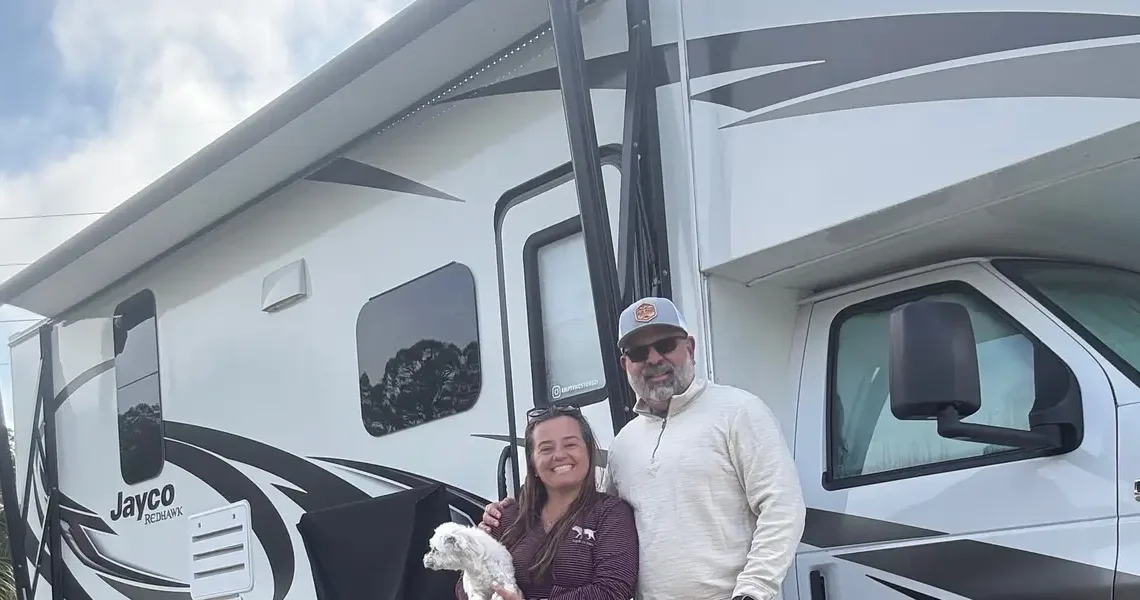 When my husband and I became empty nesters, we sold our house and moved into an RV. We now live on the open road full time.