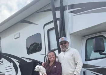 When my husband and I became empty nesters, we sold our house and moved into an RV. We now live on the open road full time.