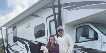 When my husband and I became empty nesters, we sold our house and moved into an RV. We now live on the open road full time.