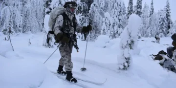 Snowmobiles, skis, and laser tag: How NATO soldiers train for Arctic assaults