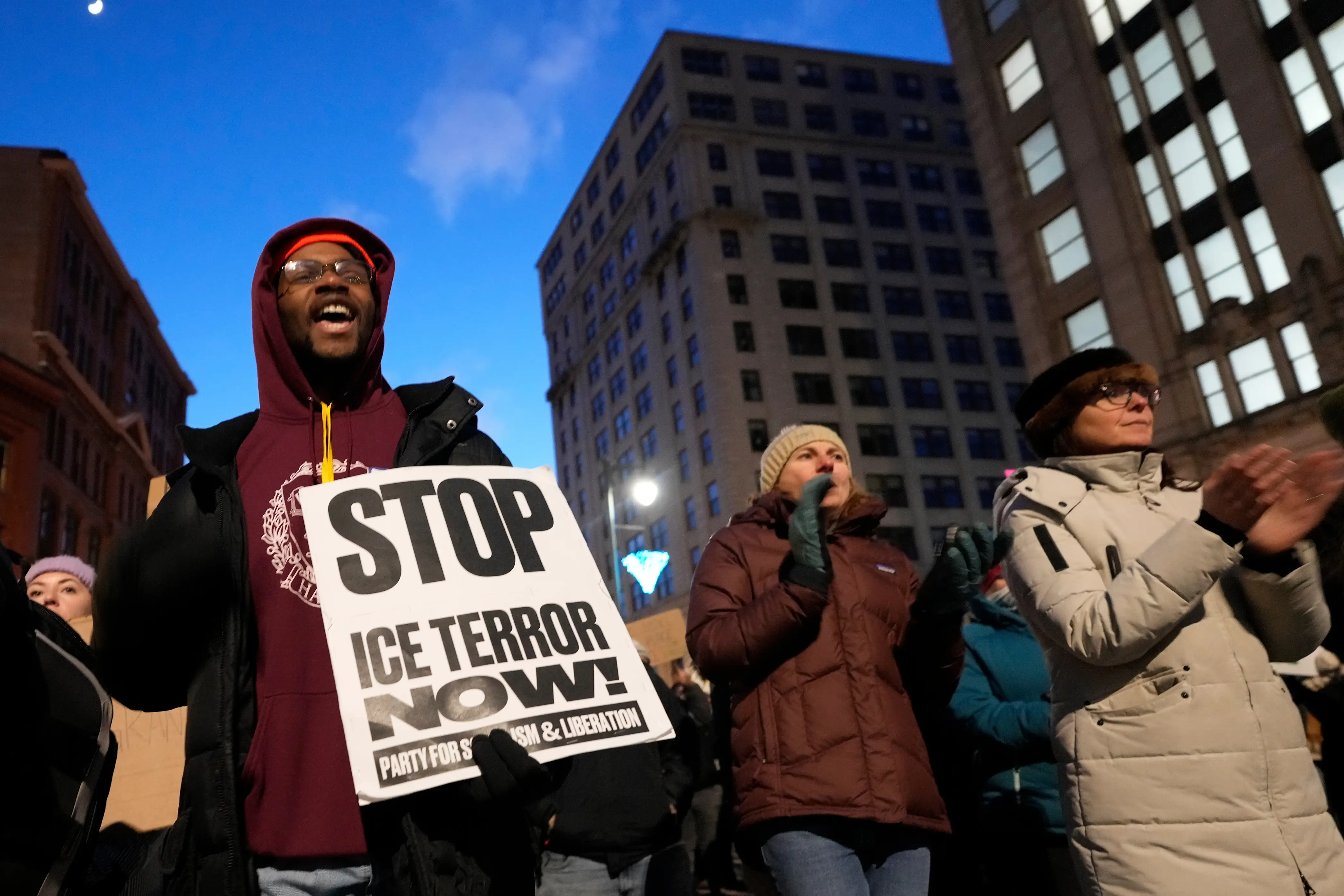 ICE protesters in Portland, Maine