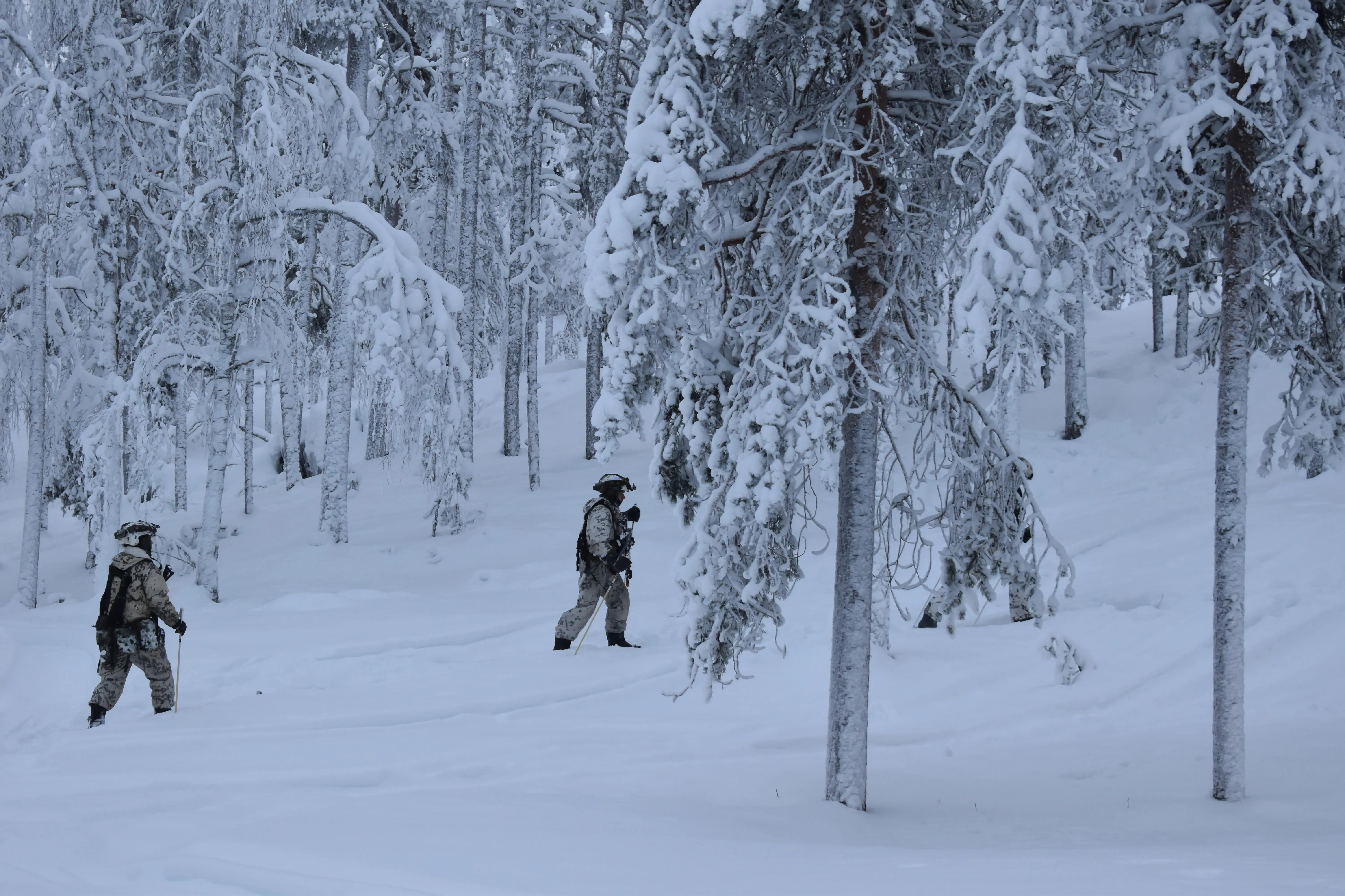 NATO soldiers operate in northern Finland in January 2026.